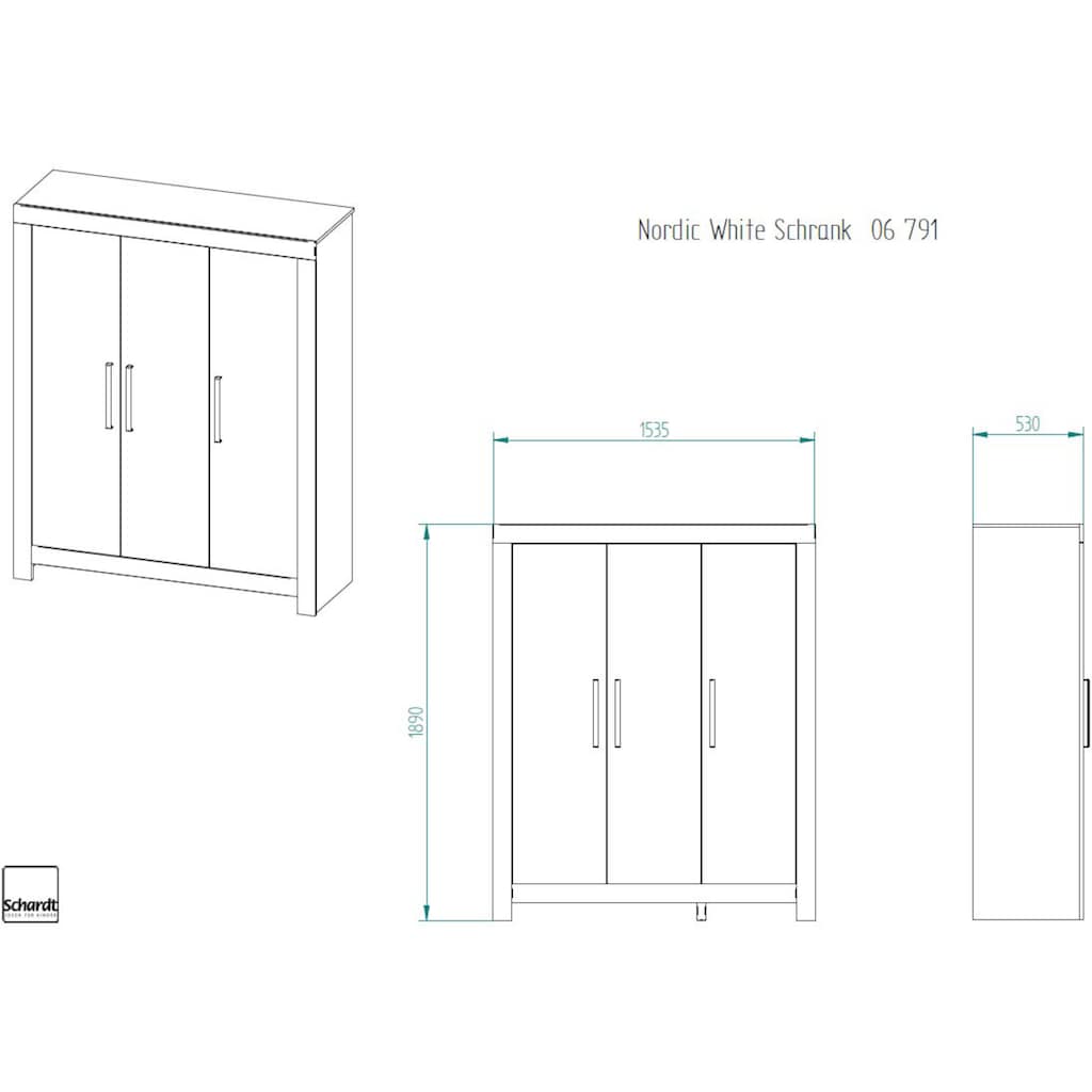 Schardt Kinderkleiderschrank »Nordic White«