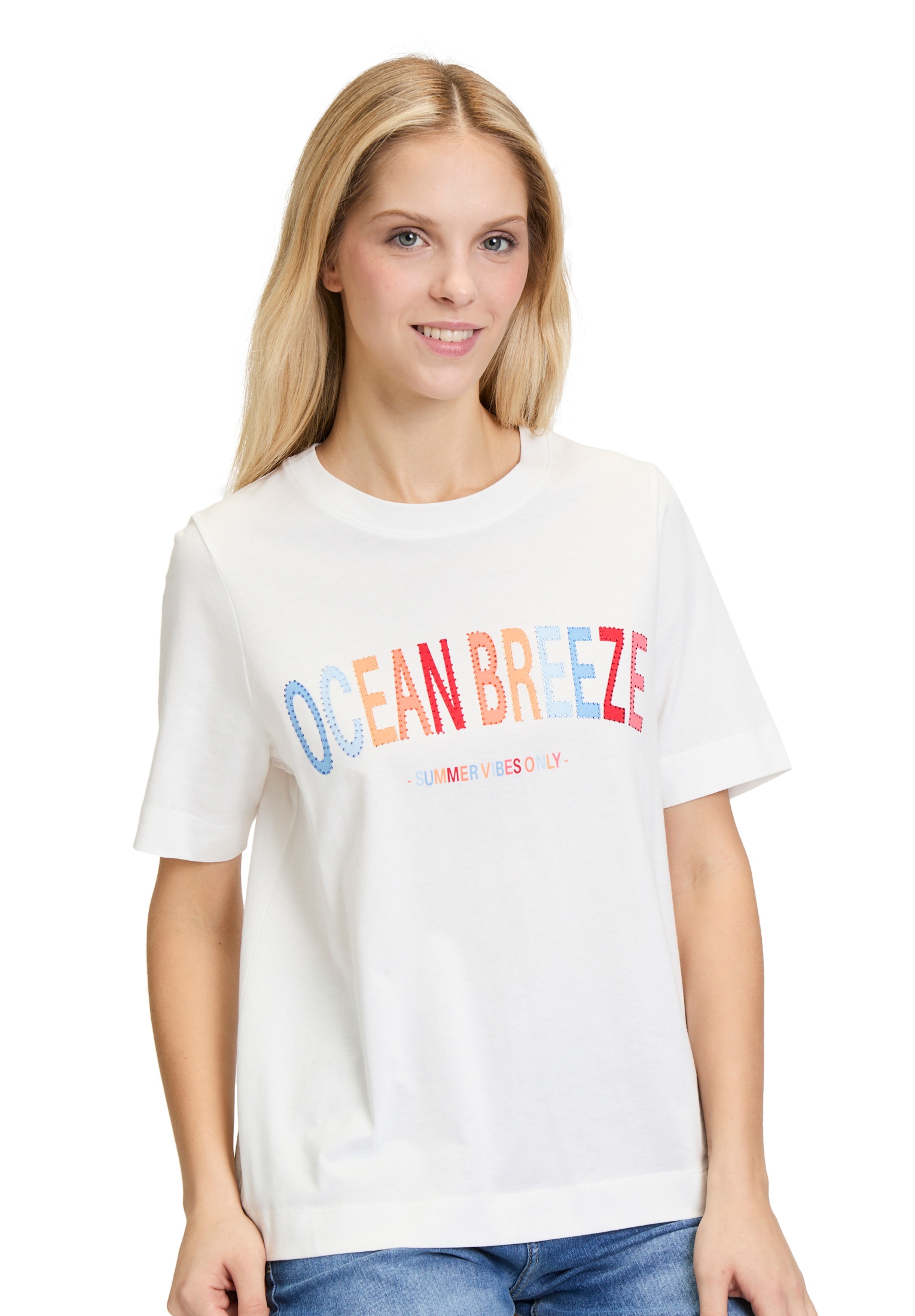 Cartoon Kurzarmshirt »Cartoon Printshirt mit Rundhalsausschnitt«, (1 tlg.), Hotfix