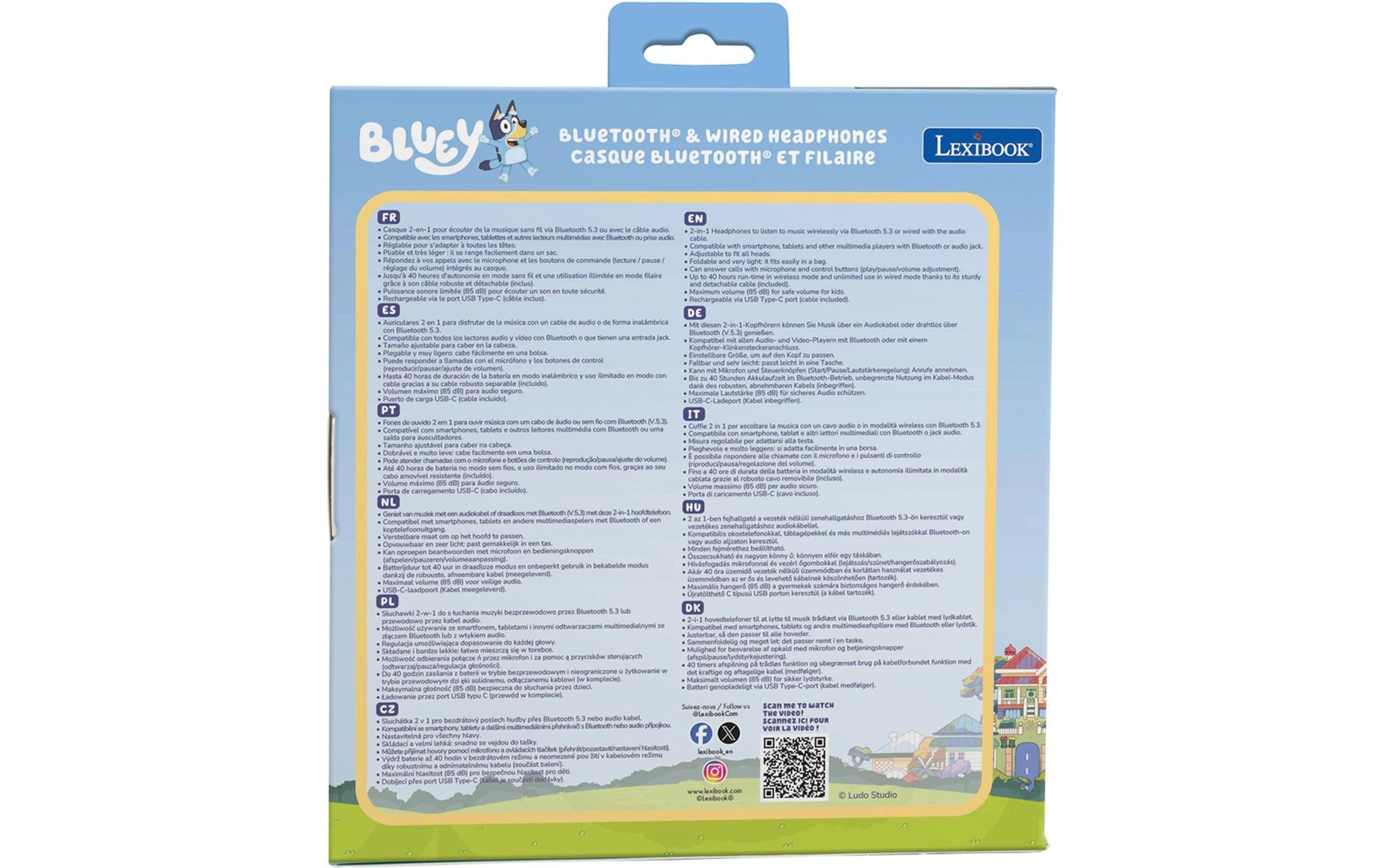 Lexibook® Bluetooth-Kopfhörer »Bluey 2-in-1 Bluetooth«