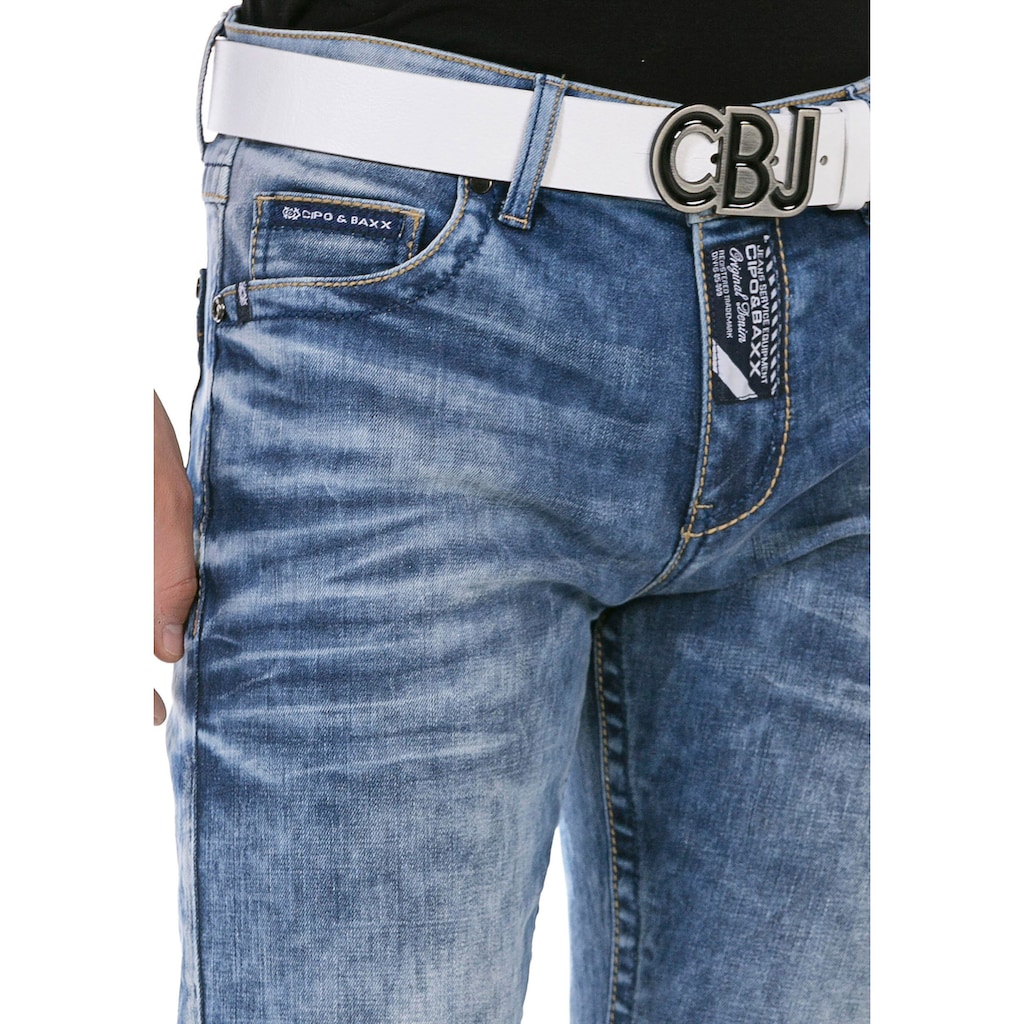 Cipo & Baxx Regular-fit-Jeans, mit markanter Waschung