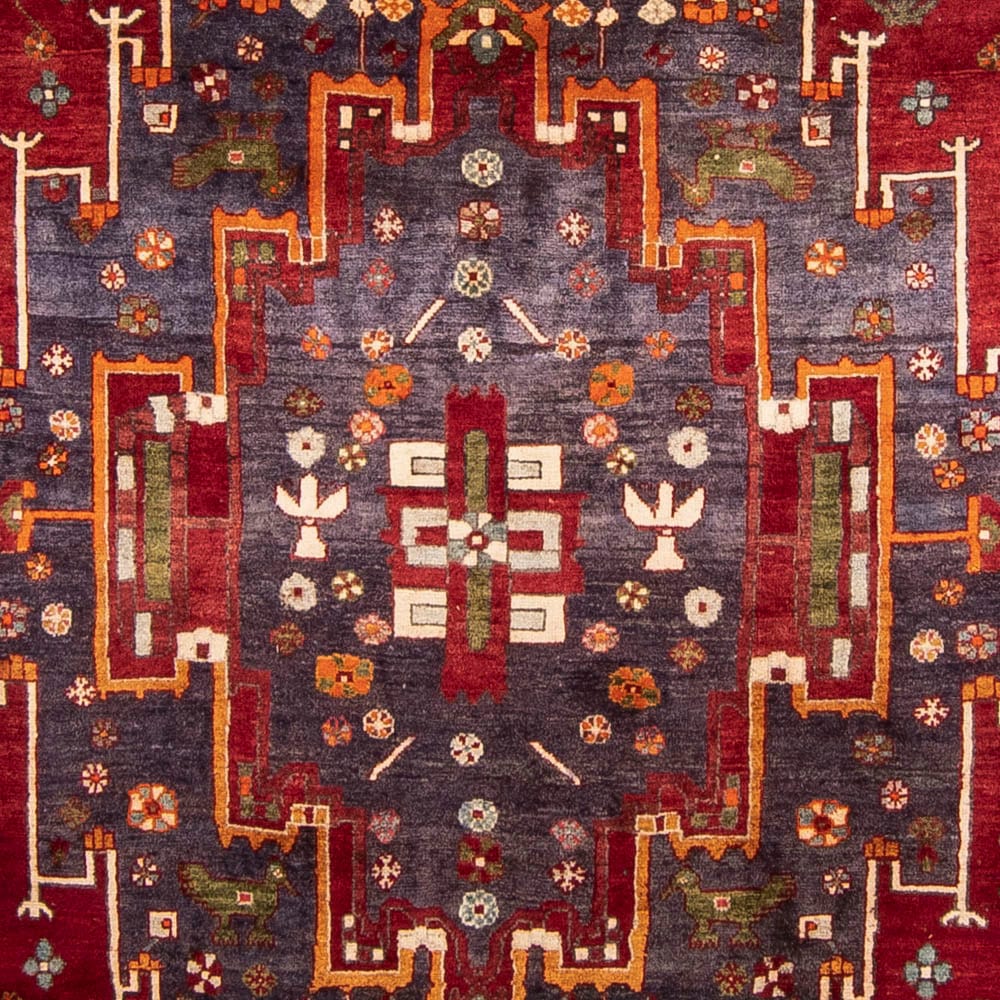 morgenland Orientteppich »Perser - Nomadic - 338 x 220 cm - dunkelrot«, rechteckig, Wohnzimmer, Handgeknüpft, Einzelstück mit Zertifikat