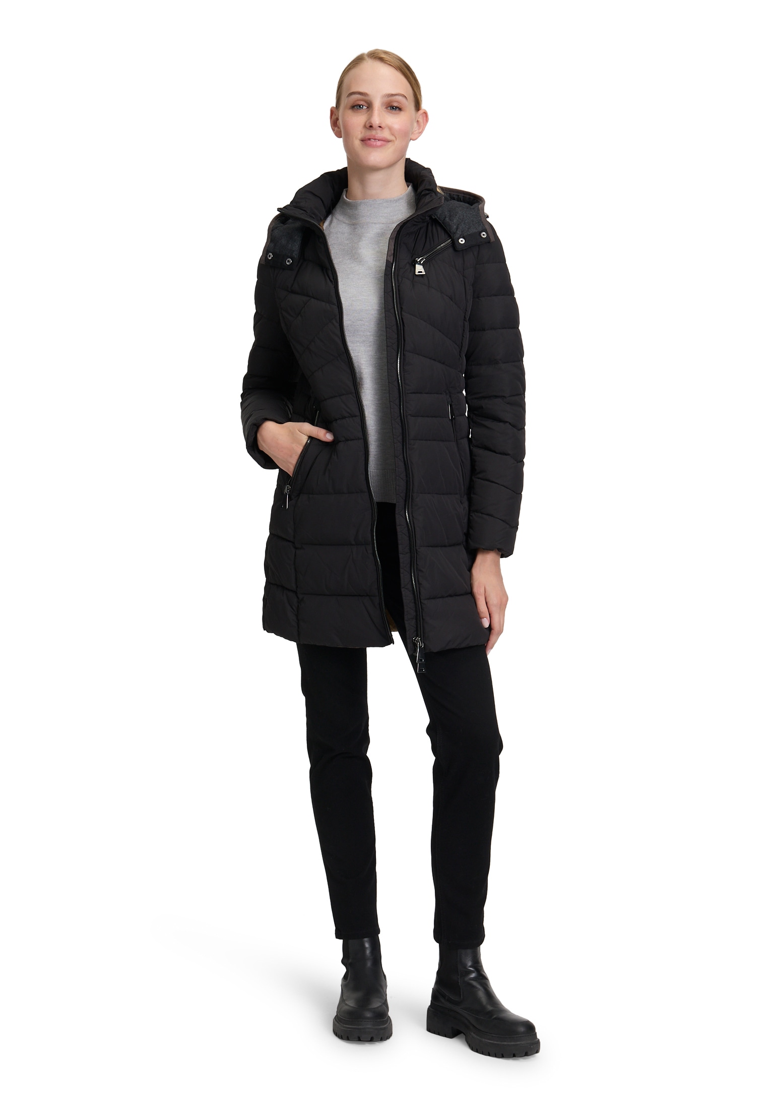 Gil Bret Steppjacke »Gil Bret Damen Steppmantel mit abnehmbarer Kapuze«, mit Kapuze