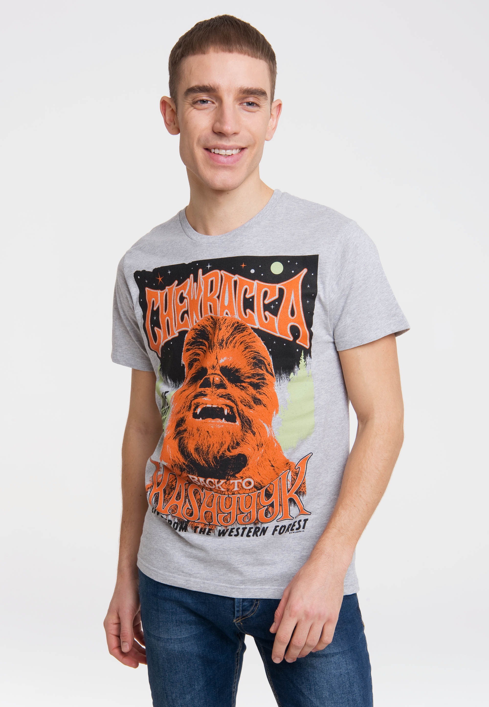 LOGOSHIRT T-Shirt »Star Wars - Chewbacca - Back To Kashyyyk«, mit Chewbacca-Frontdruck
