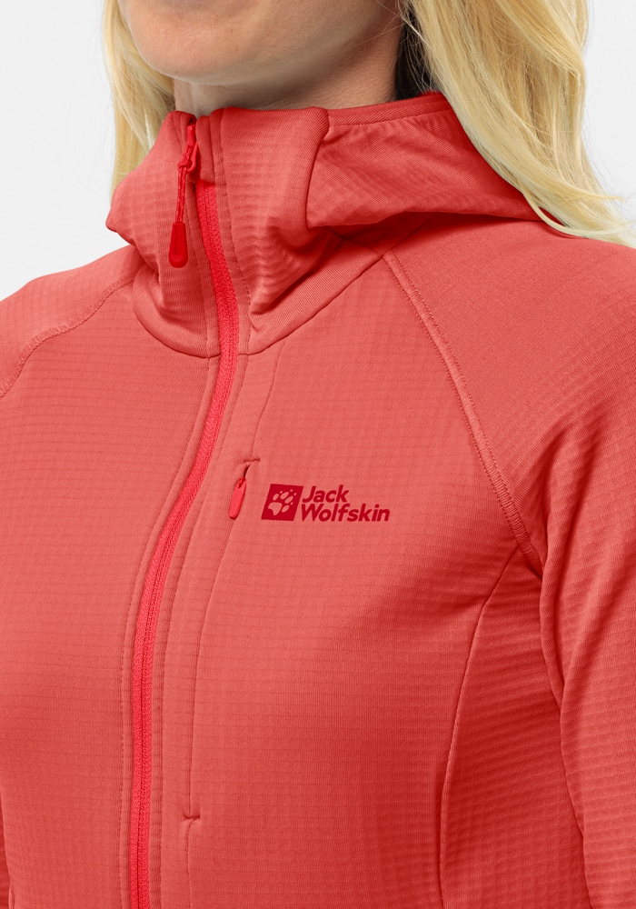 Jack Wolfskin Fleecejacke »KOLBENBERG HOODED FZ W«, mit Kapuze