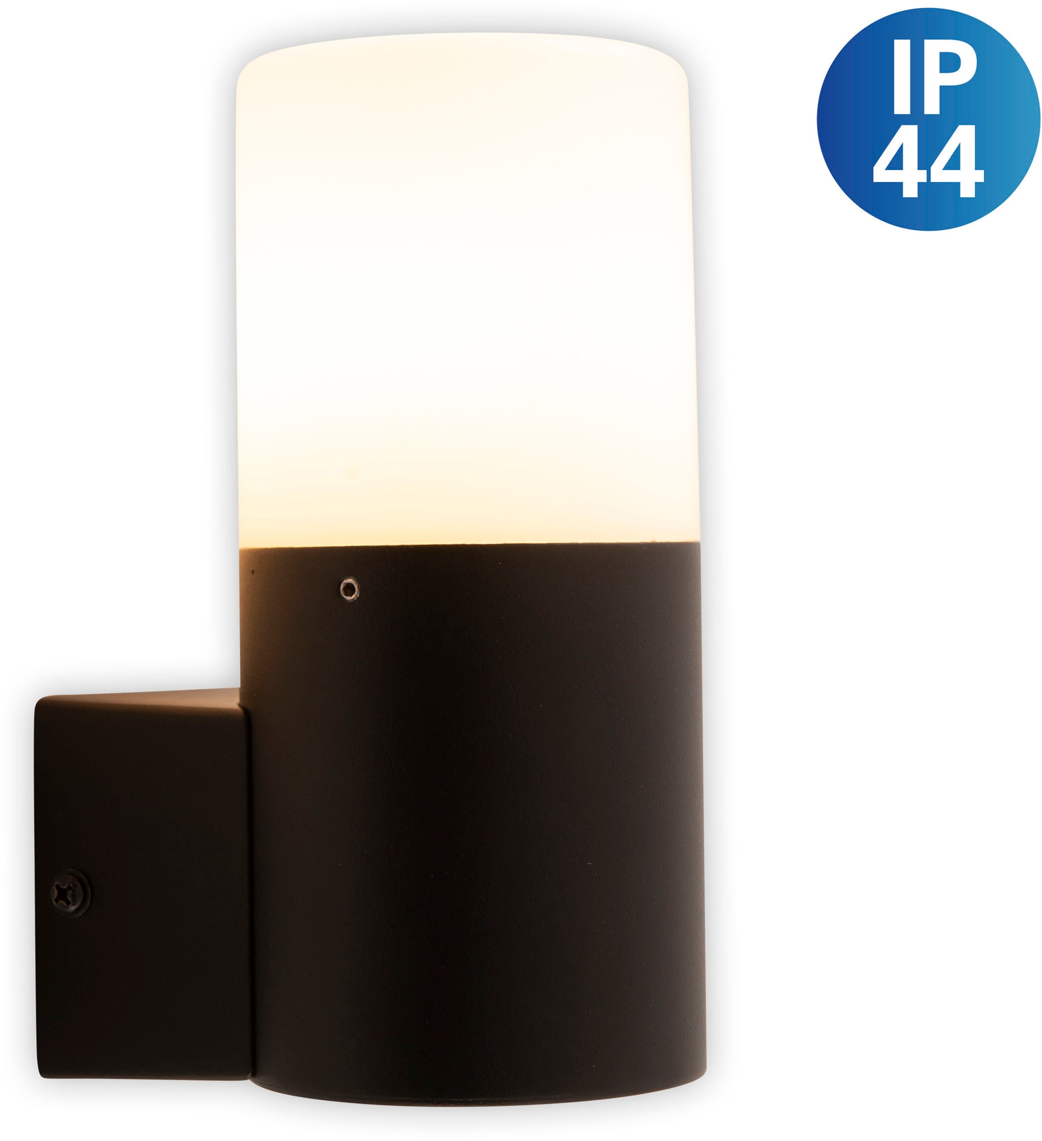näve Außen-Wandleuchte "Torcia" E27 1 Stk. Aluminium schwarz 1 x E27 exkl. Leuchtmittel IP44