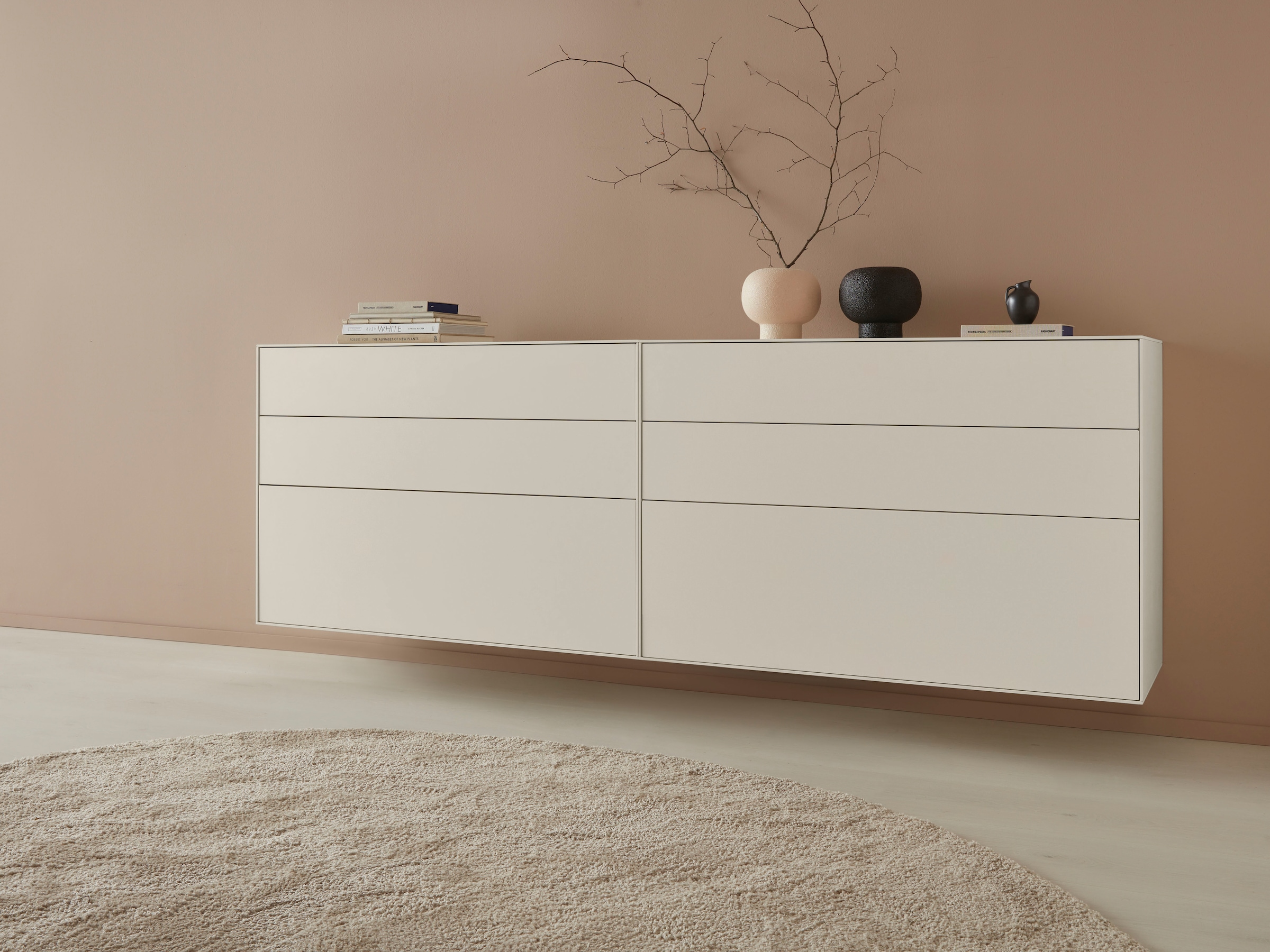 LeGer Home by Lena Gercke Sideboard "Essentials", (2 St.), Breite: 224cm, MDF lackiert, Push-to-open-Funktion