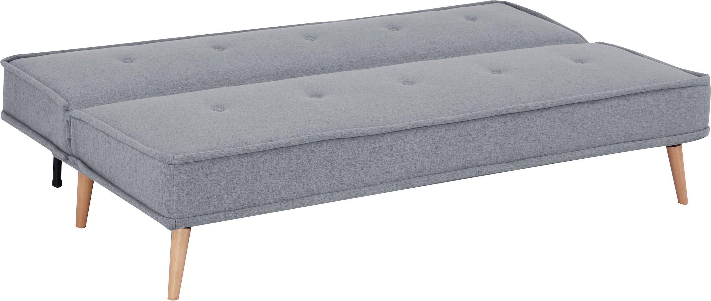 INOSIGN Schlafsofa »ARBON,183cm, klappbarer 3-Sitzer mit verstellbarer Rückenlehne und«, Bettfunktion, Webstoff und Kunstleder