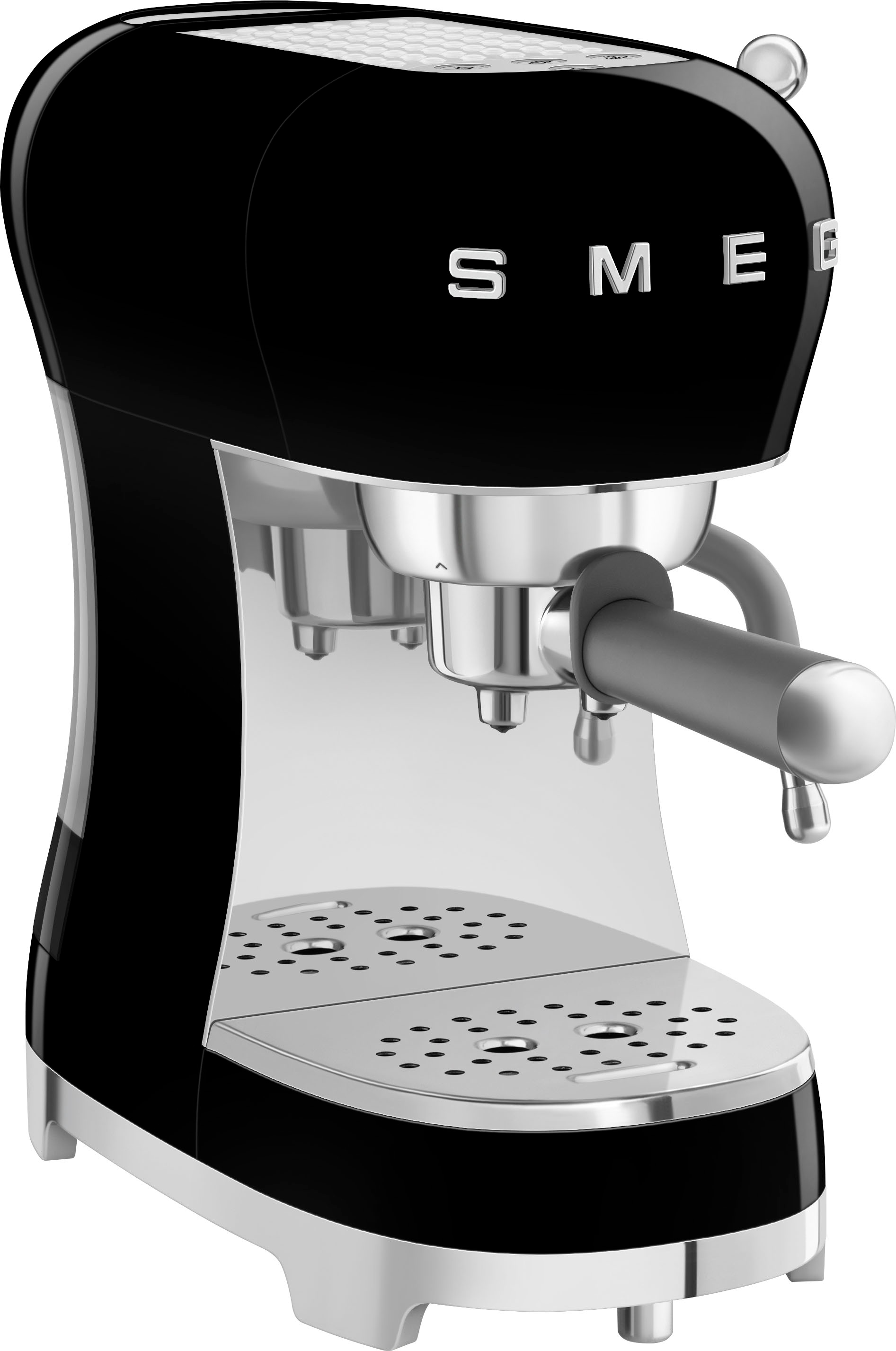 SMEG Espressomaschine "ECF02BLEU", 1, schwarz, Kaffeemaschinen, Tassenabstellfläche beheizbar
