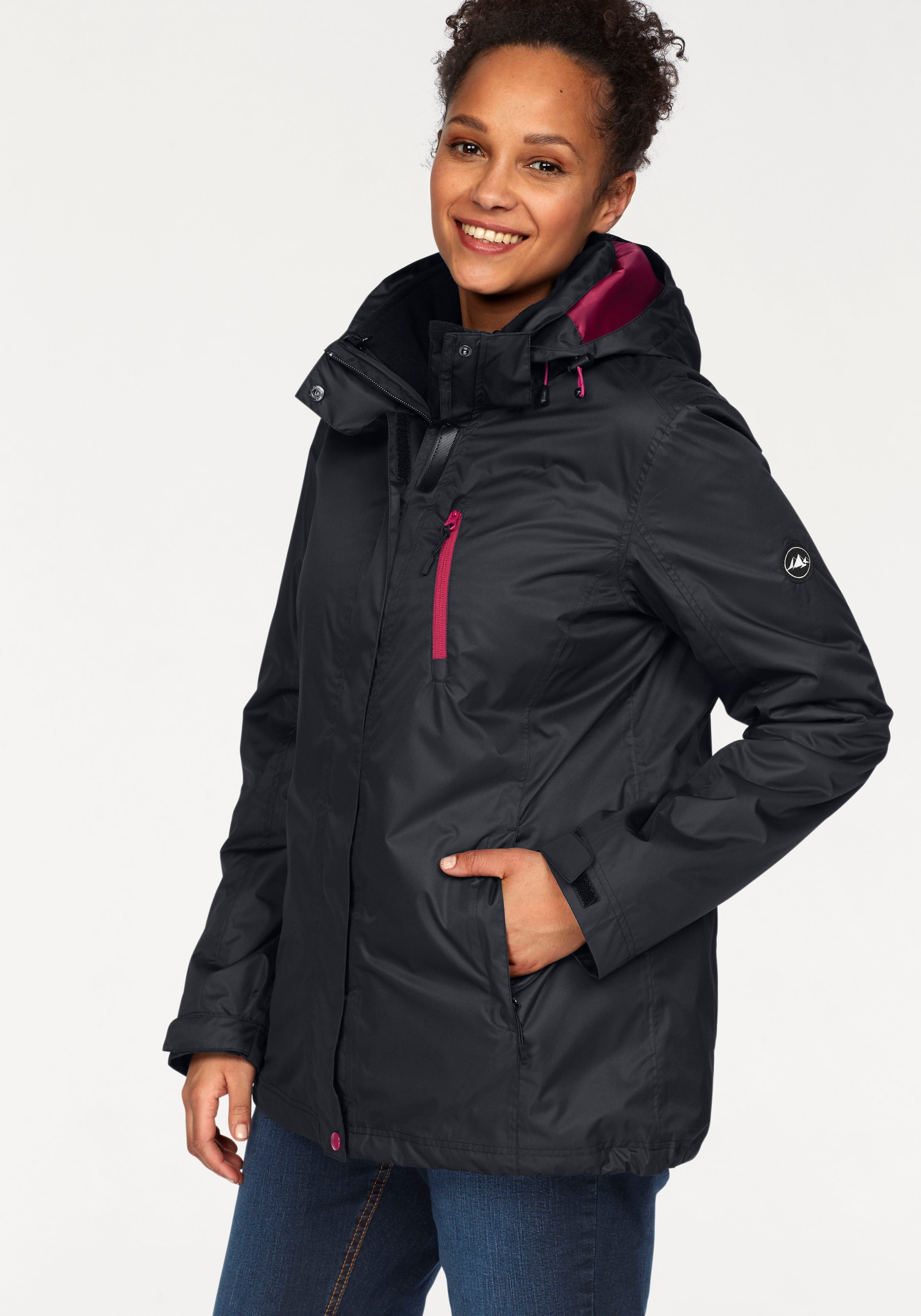 Polarino 3-in-1-Funktionsjacke 2 Stk. tlg. mitKapuze Außenjacke: 3.000mm Wa günstig online kaufen
