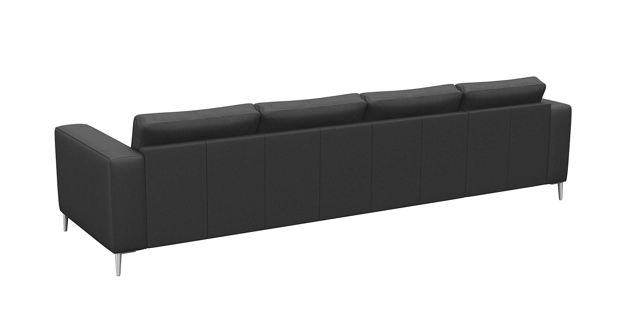 FLEXLUX Ecksofa »Fiore, super Sitzkomfort durch Kaltschaum im Sitz, L-Form«, breite Armlehnen, Füße Alu