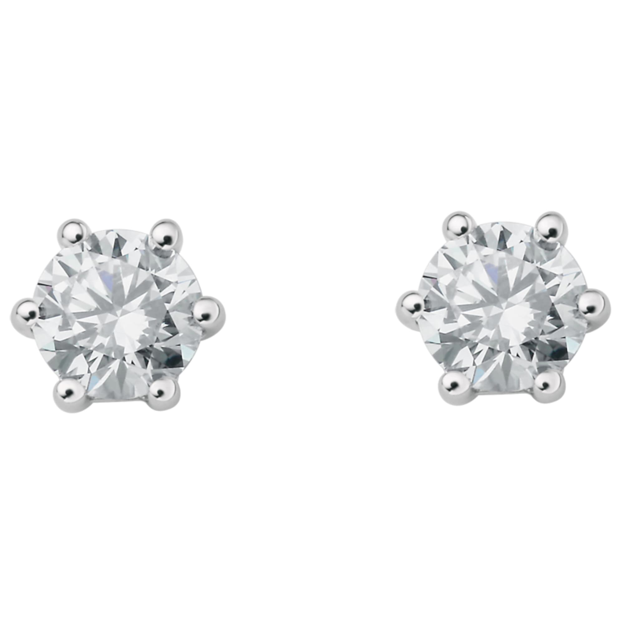 Paar Ohrstecker »0.4 ct Diamant Brillant Ohrringe Ohrstecker aus 750 Weißgold«, Damen...