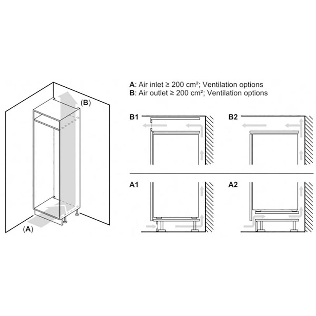 BOSCH Einbaukühlschrank »KIR21ADD1«, KIR21ADD1, 87,4 cm hoch, 55,8 cm breit