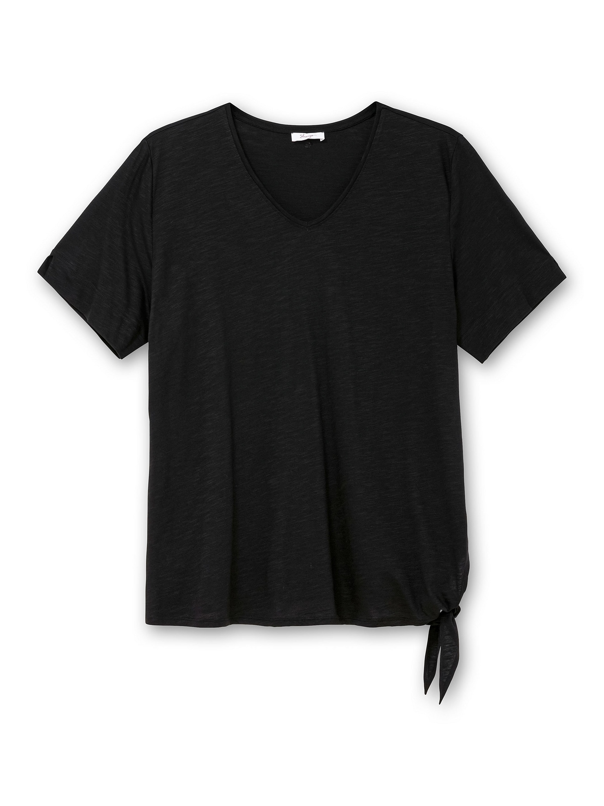 Sheego T-Shirt »Große Größen«, mit Knotendetail am Saum