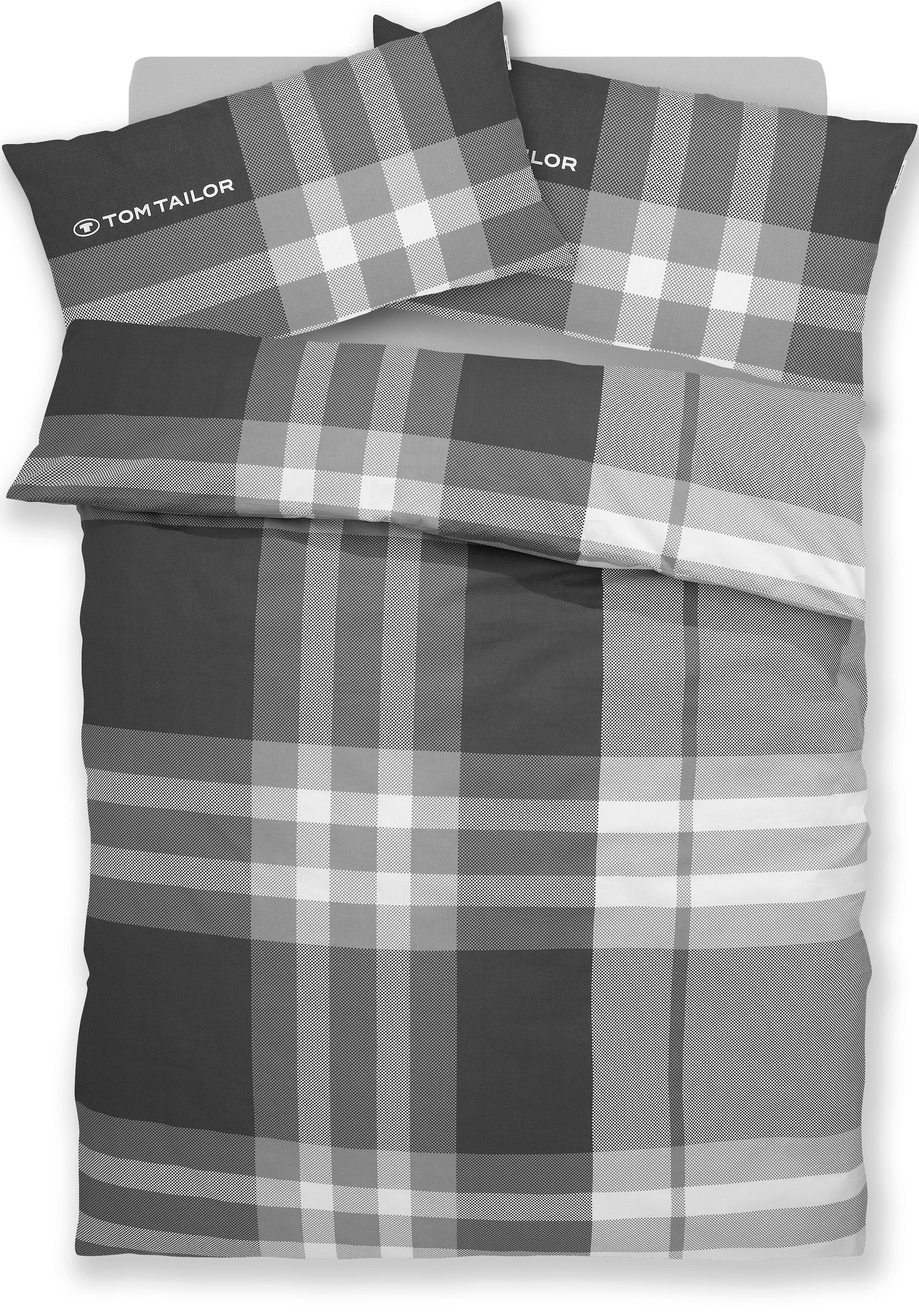 TOM TAILOR HOME Bettwäsche »Nick in Gr. 135x200 oder 155x220 cm«, mit Gratiszugabe Gästehandtuch