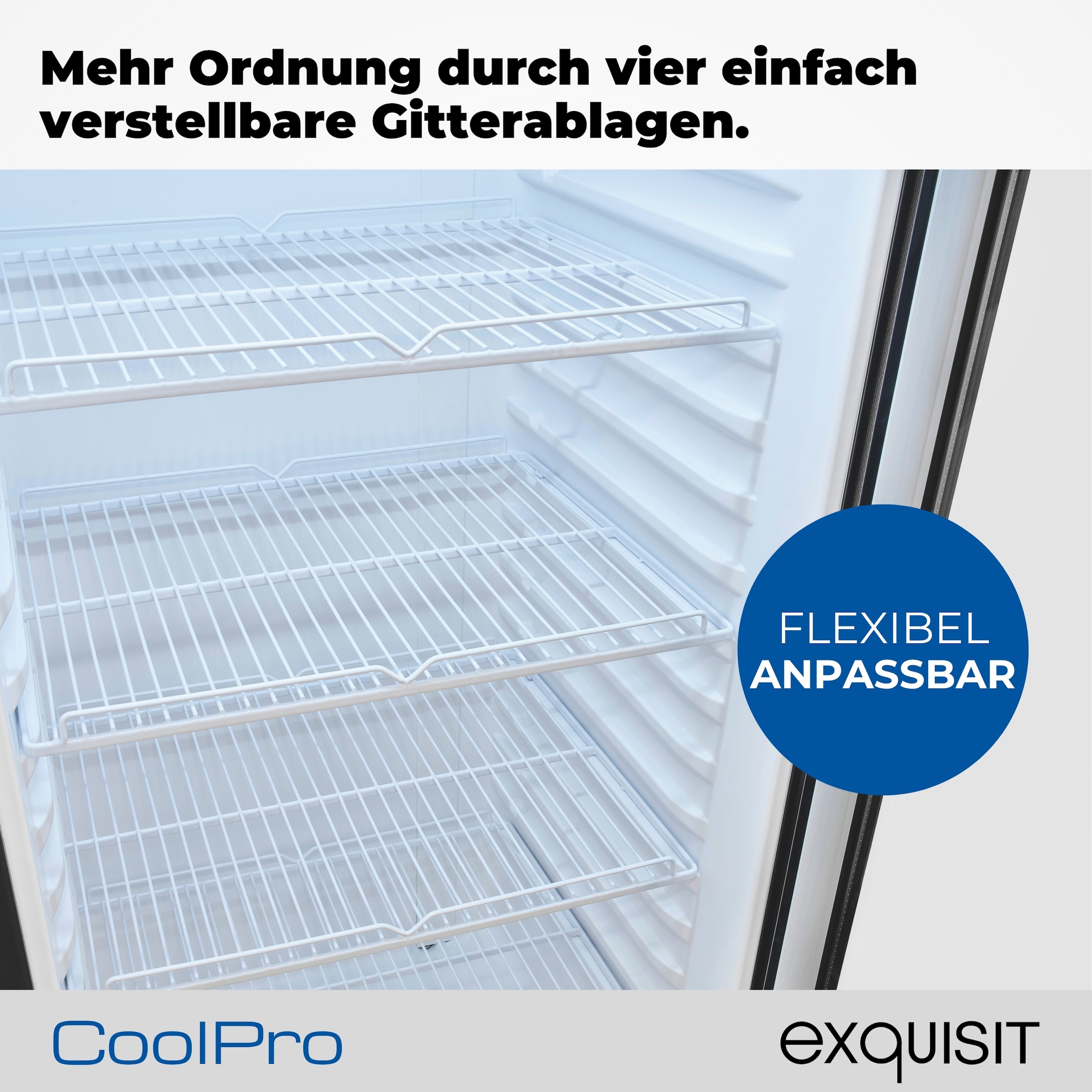 exquisit Getränkekühlschrank GKS220-GT-431D schwarz »GKS220-GT-431D schwarz« 152,5 cm hoch 54 cm breit