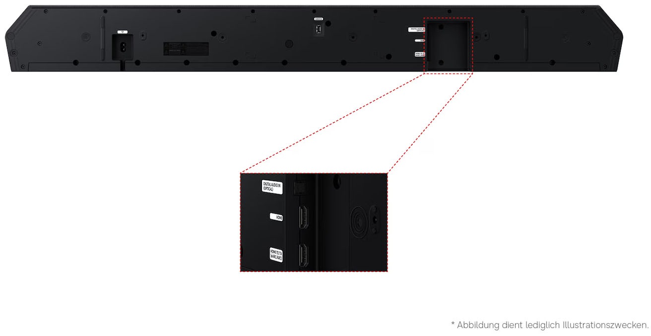 Samsung Soundbar »HW-Q810GH« 5.1.2 (Bluetooth | WLAN (WiFi) Bassregelung | Lautstärkeregelung | Nacht Modus | Pairing ) 5.1.2-Kanal Surround-Sound, Kabelloser 8"-Subwoofer, Dolby Atmos