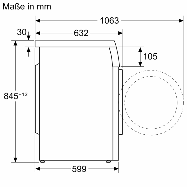 BOSCH Waschmaschine Serie 6 »WUU28T42«, 9 kg, 1400 U/min, unterbaufähig