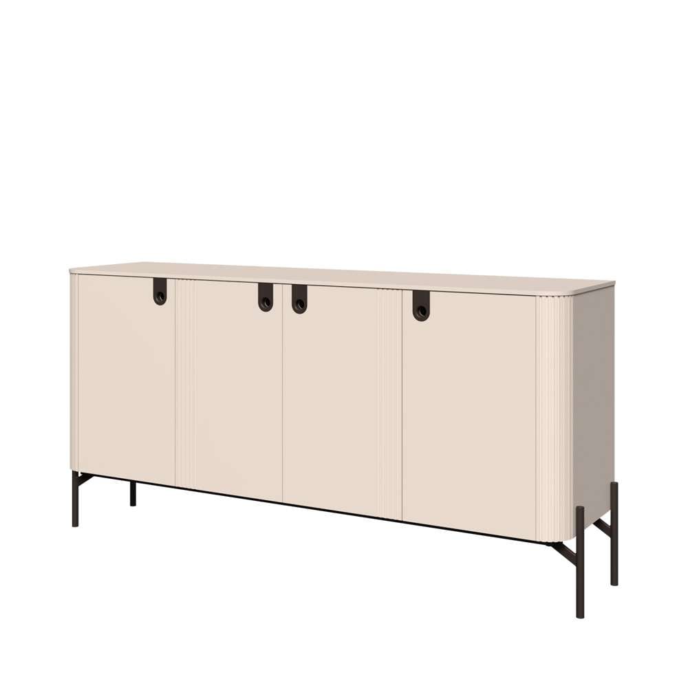 Home affaire Kommode "Rondo Sideboard, Schrank mit Metallfüßen und Metallgr günstig online kaufen