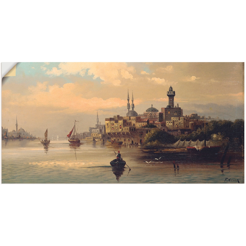 Artland Wandbild »Kauffahrtsschiffe auf Bosporus, Istanbul«, Gewässer, (1 St.)