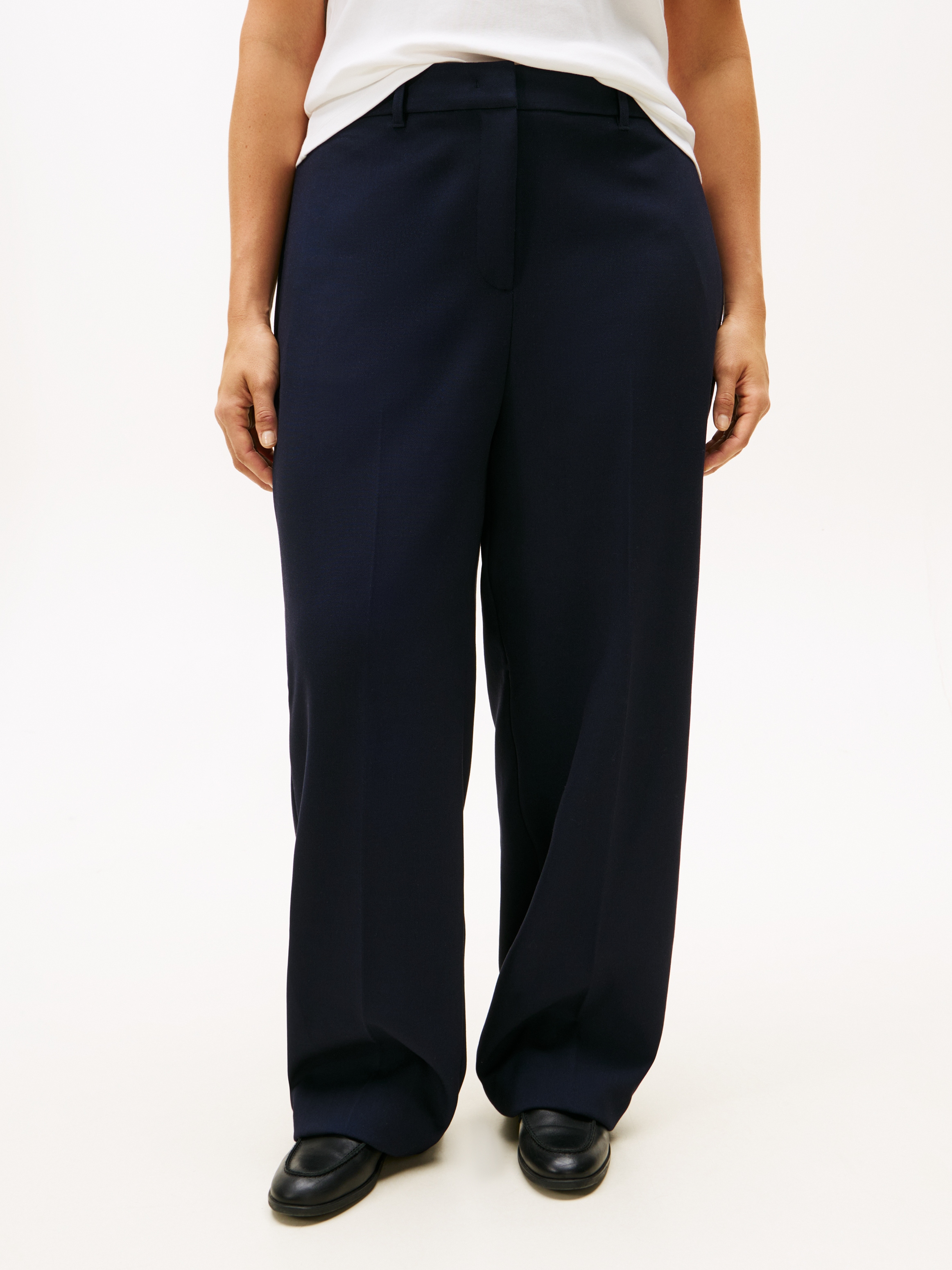 Tommy Hilfiger Curve Anzughose "CRV PUNTO RLXD STRAIGHT PANT", in großen Gr günstig online kaufen