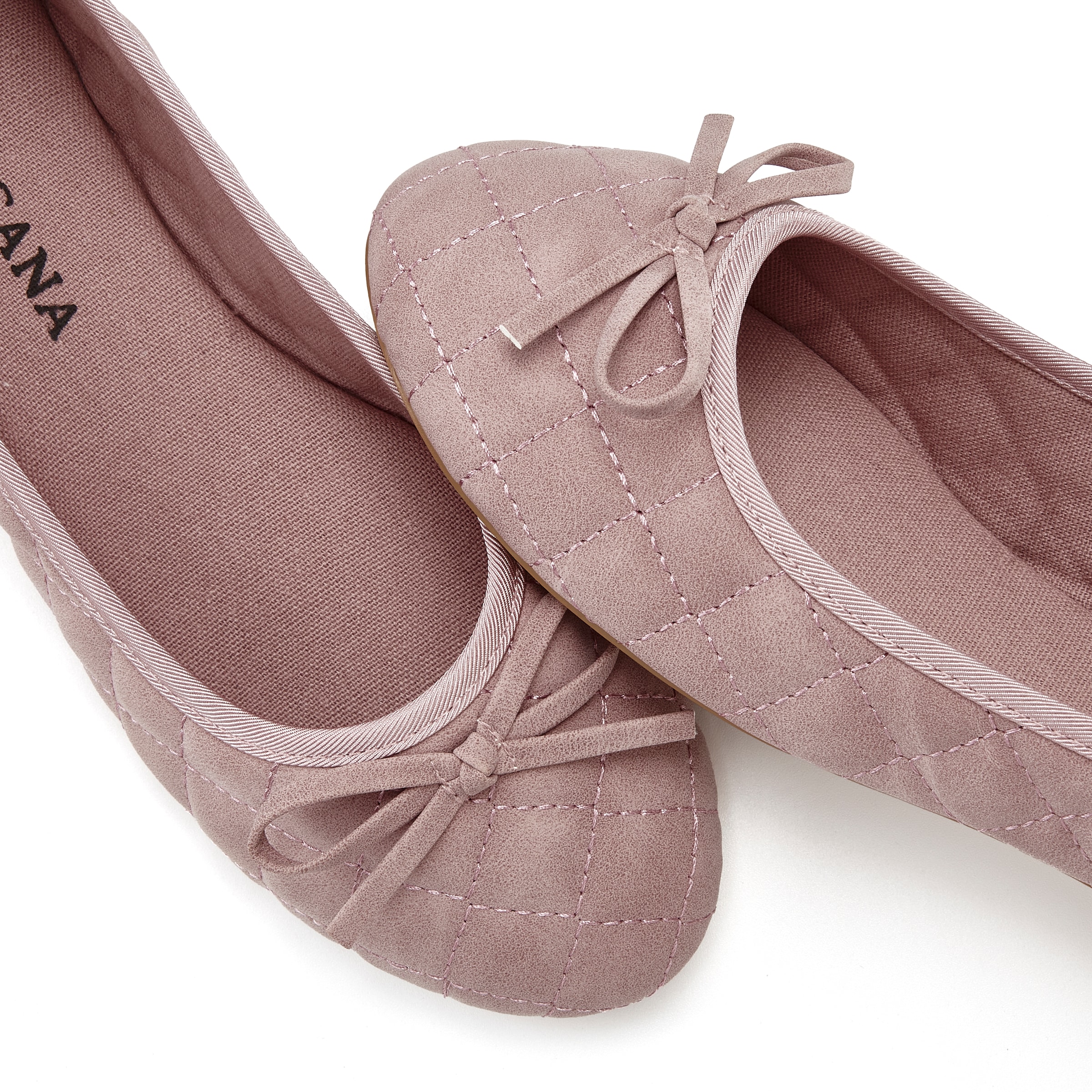 LASCANA Ballerina »Slipper, Schlüpfschuh«, mit Schleifenapplikation VEGAN