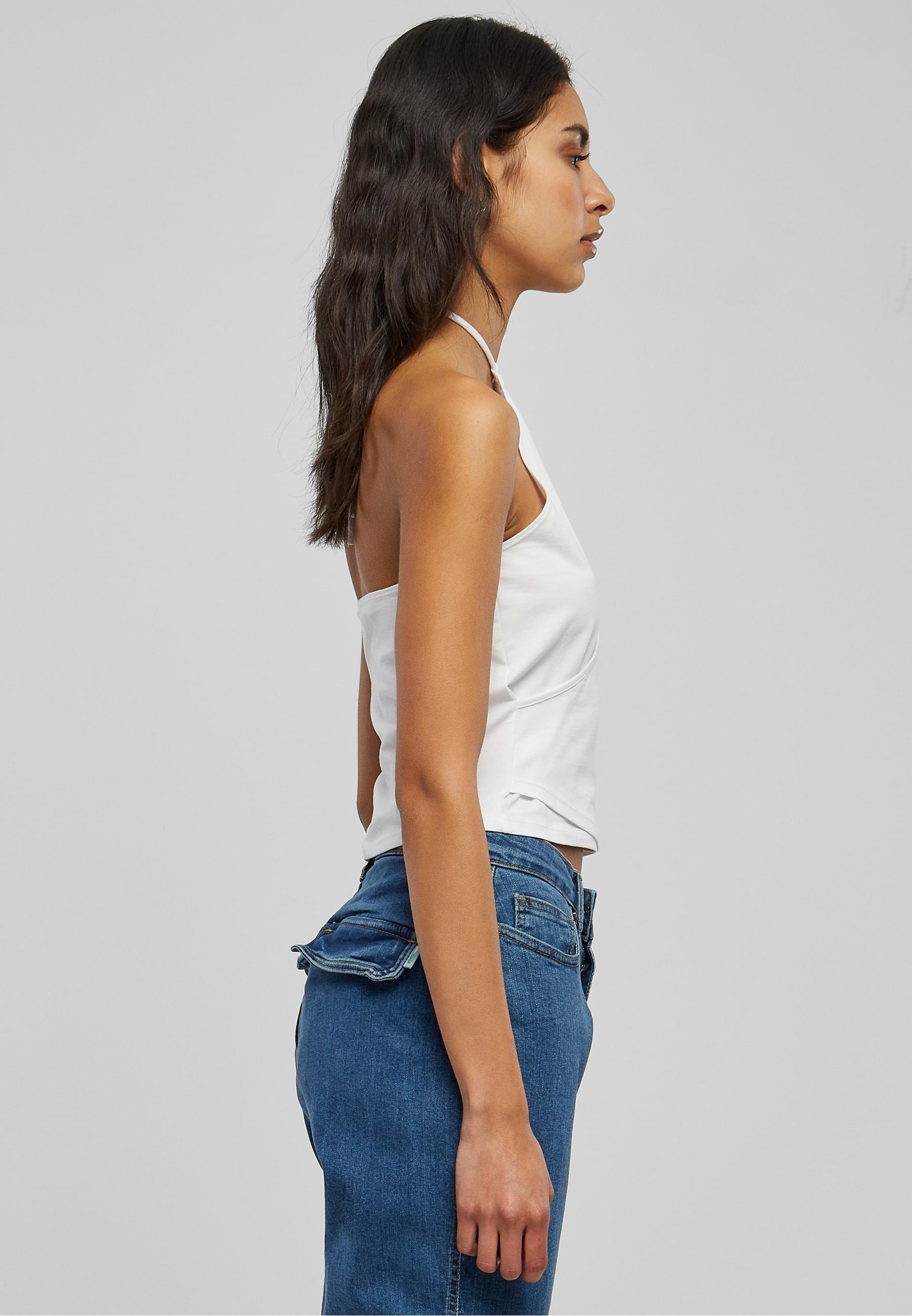URBAN CLASSICS Muskelshirt »Urban Classics Damen Ladies Short Wraped Neckholder Top«, (1 tlg.)