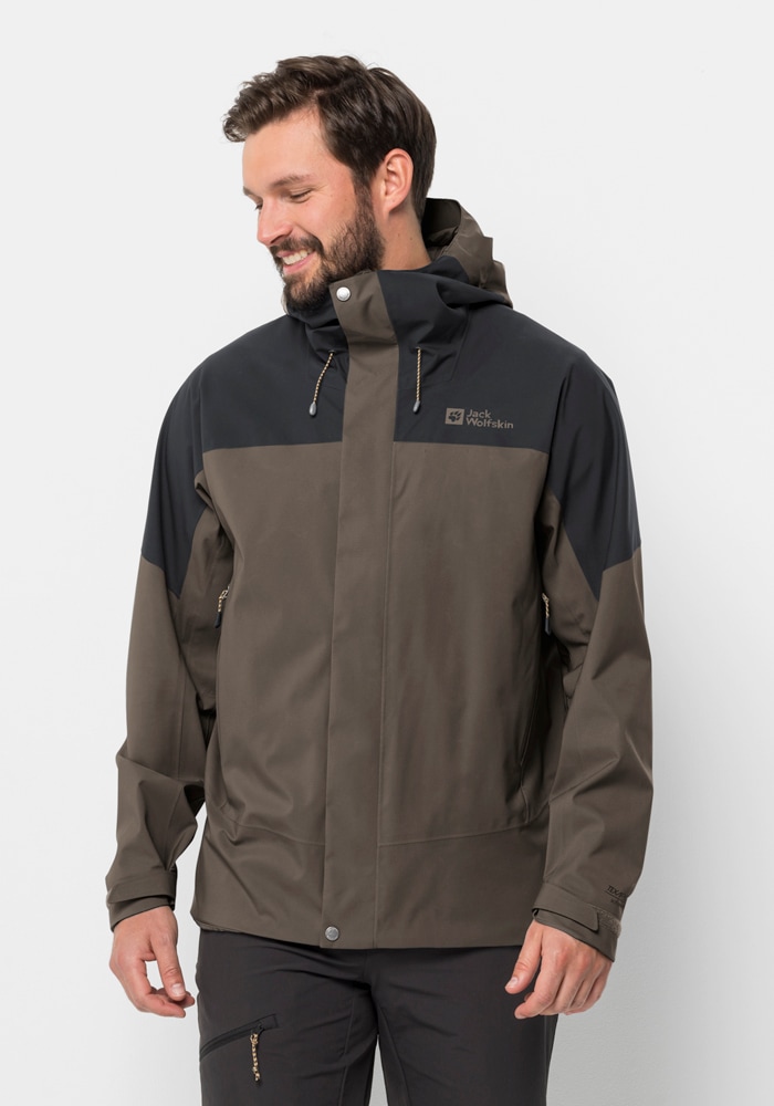 Jack Wolfskin Trekkingjacke "KAMMWEG 2L JKT M", mit Kapuze