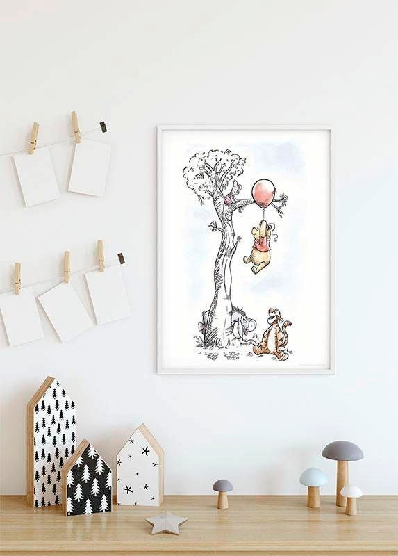 | Kinderzimmer, BAUR Poster Disney, Schlafzimmer, (1 St.), Pooh Komar »Winnie Wohnzimmer on«, Hang
