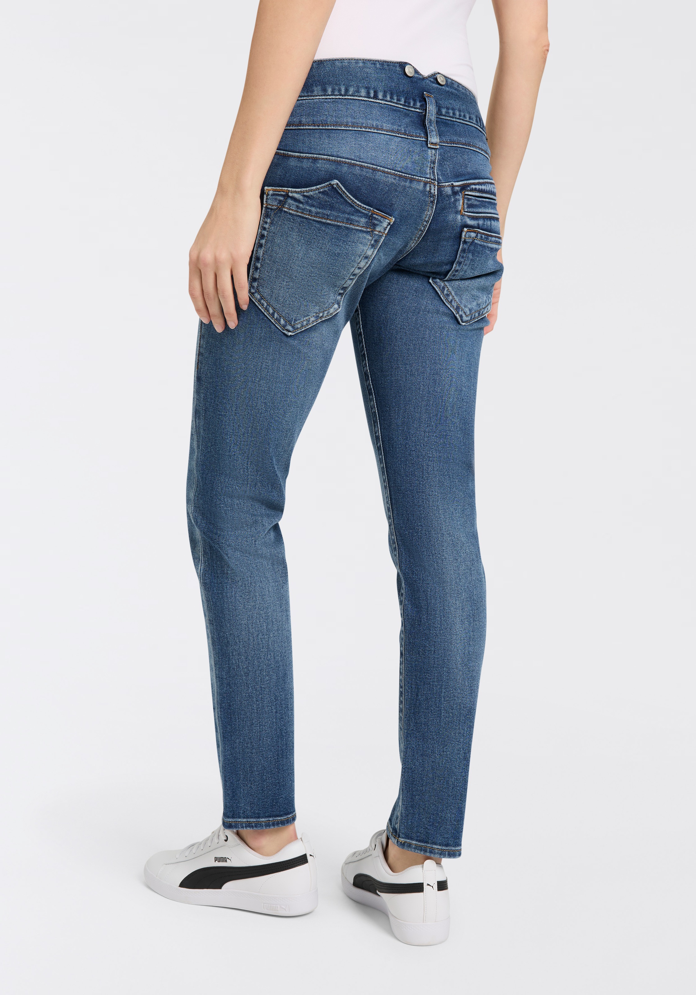 Herrlicher Slim-fit-Jeans "Pitch Slim Denim Stretch", mit niedriger Taille günstig online kaufen