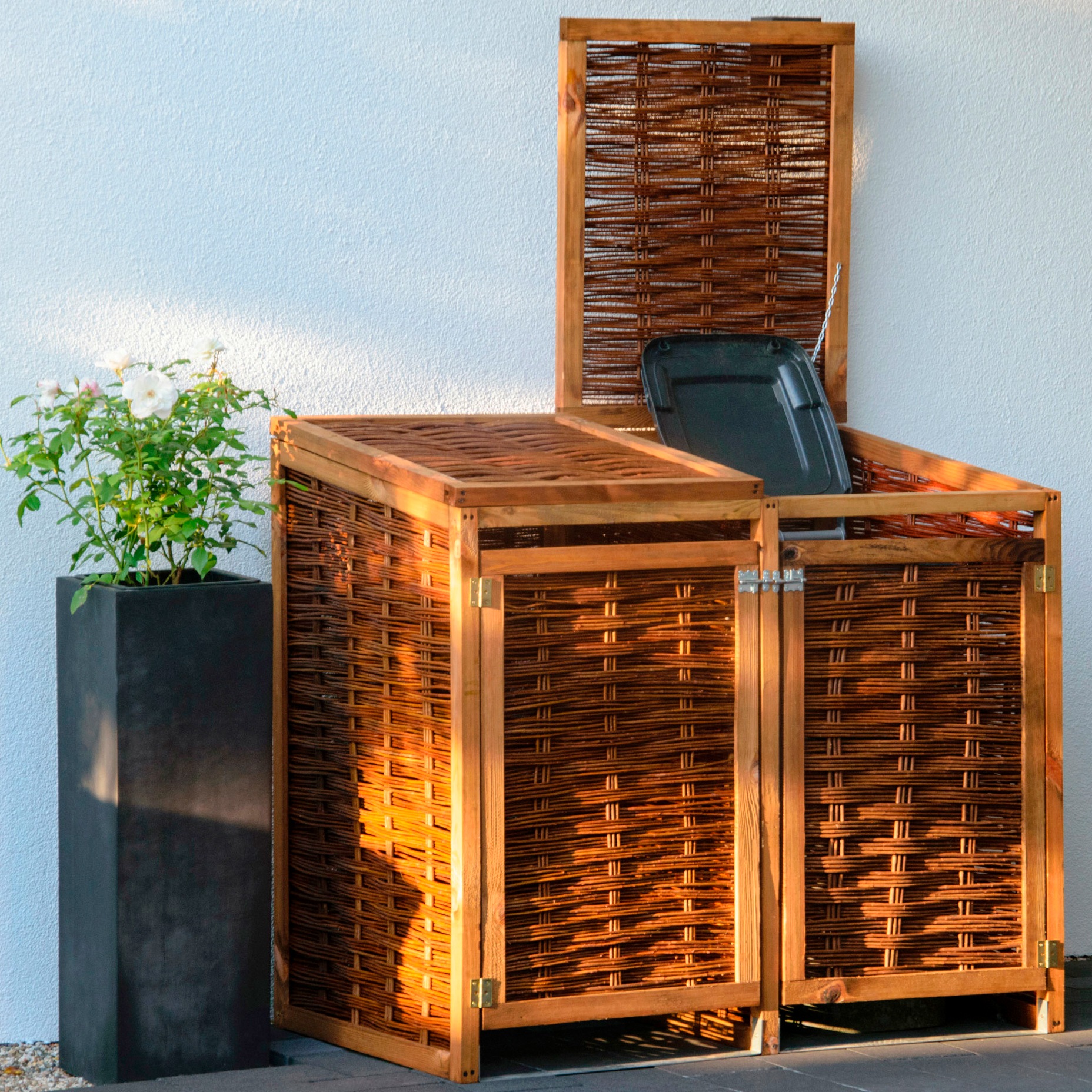 dobar Mülltonnenbox, 2x120l, BxTxH: 125x80x115 cm günstig online kaufen