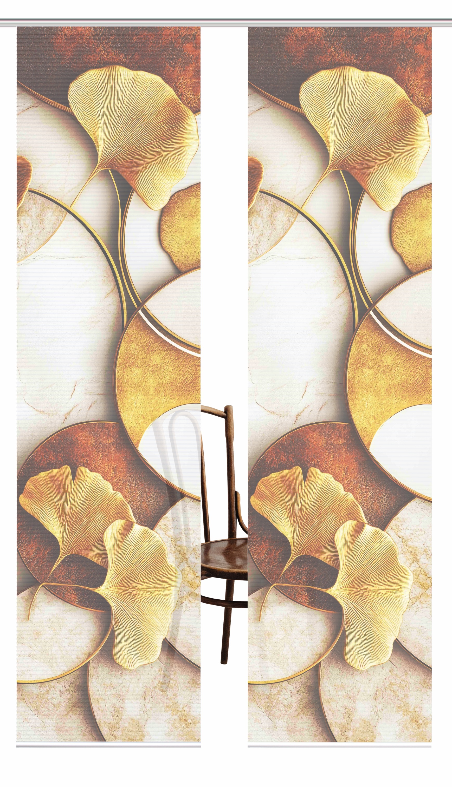 HOME in green Schiebegardine »STORM« Paneelwagen 2 Stk. tlg. Bambusoptik, SET, recycelt, Digitaldruck