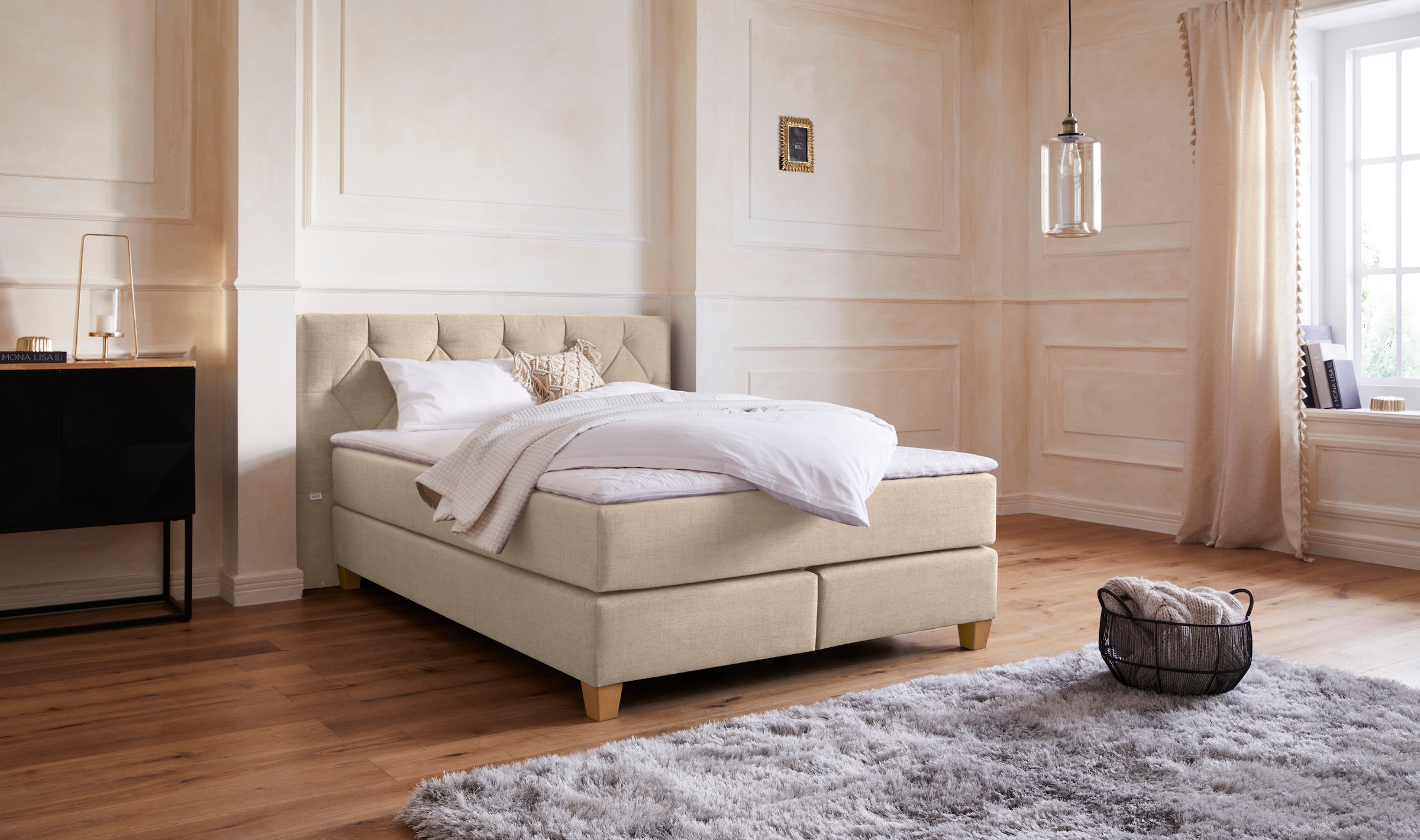 Home affaire Boxspringbett "Harmones", in 3 Breiten, Härtegrad auch im Mix günstig online kaufen