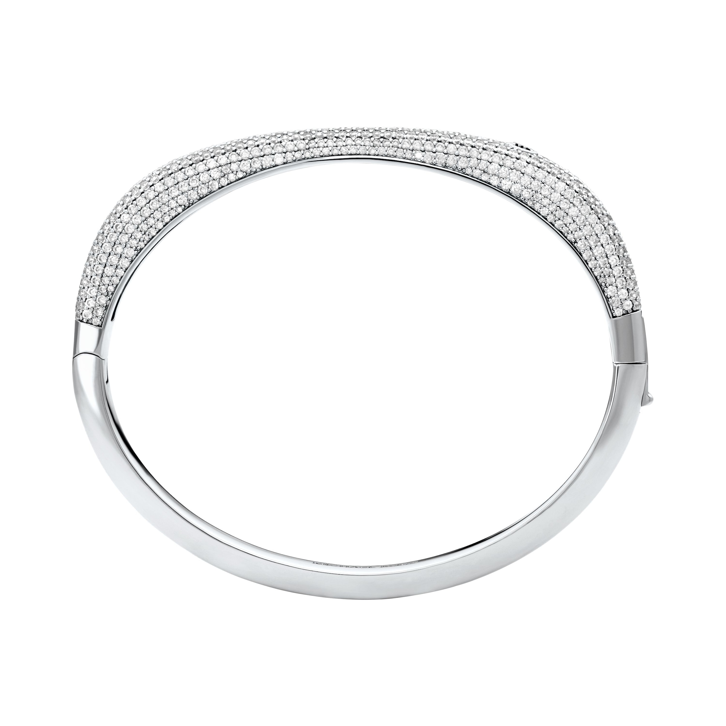 Armreif MICHAEL KORS "Schmuck Geschenk Metall PREMIUM", metallfarben, kristallweiß, kristallweiß, Armbänder, Damen, 17cm, Metall, Armreif, mit Zirkonia (synth.) 2