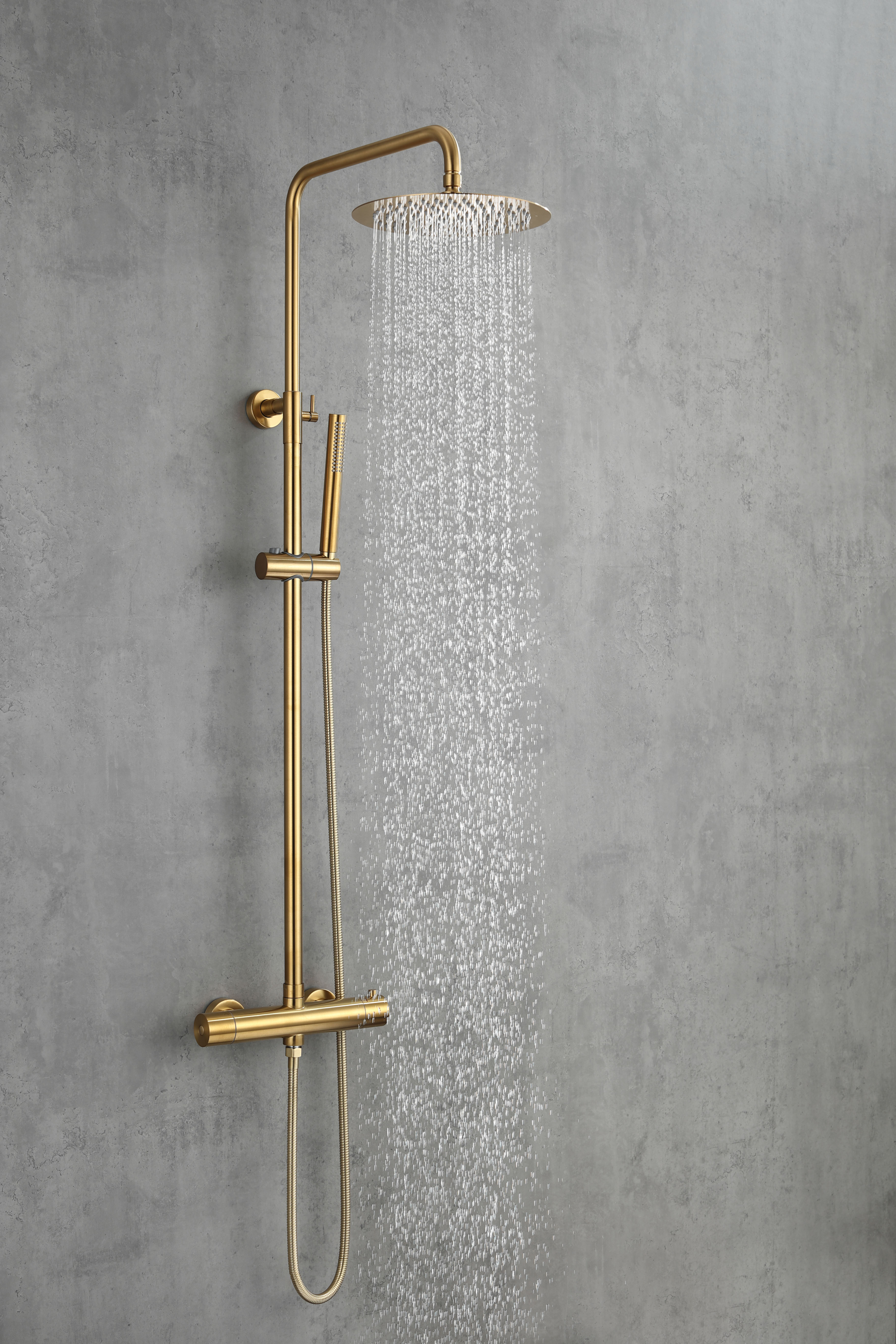 Øresund Duschsystem "Sanddorn" Set, Überkopfbrause, Regendusche Wellnessdusche in verschiedenen Farben