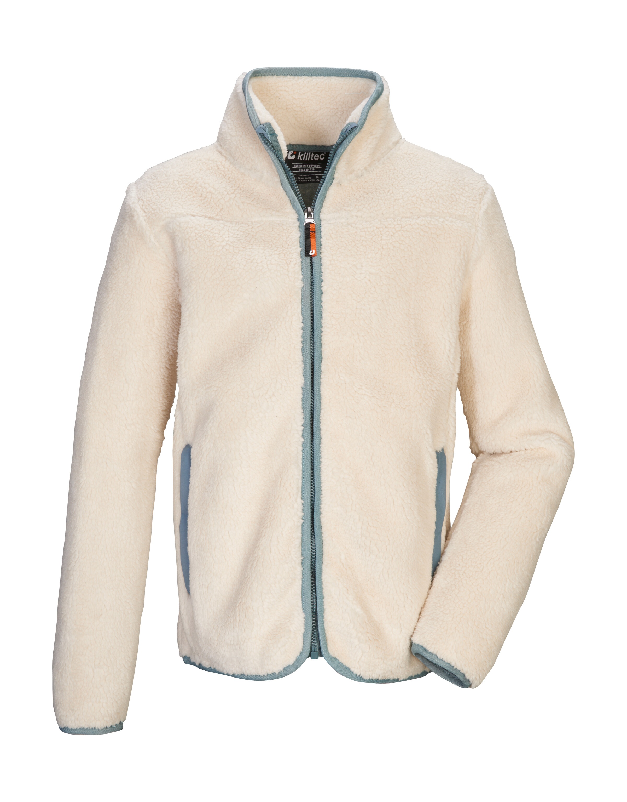 Killtec Fleecejacke "KOW 241 BYS FLC JCKT" Weiche Sherpa Fleecejacke mit Kinnschutz und Stehkragen