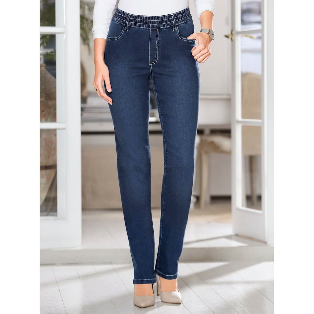 Classic Basics High-waist-Jeans, (1 tlg.)