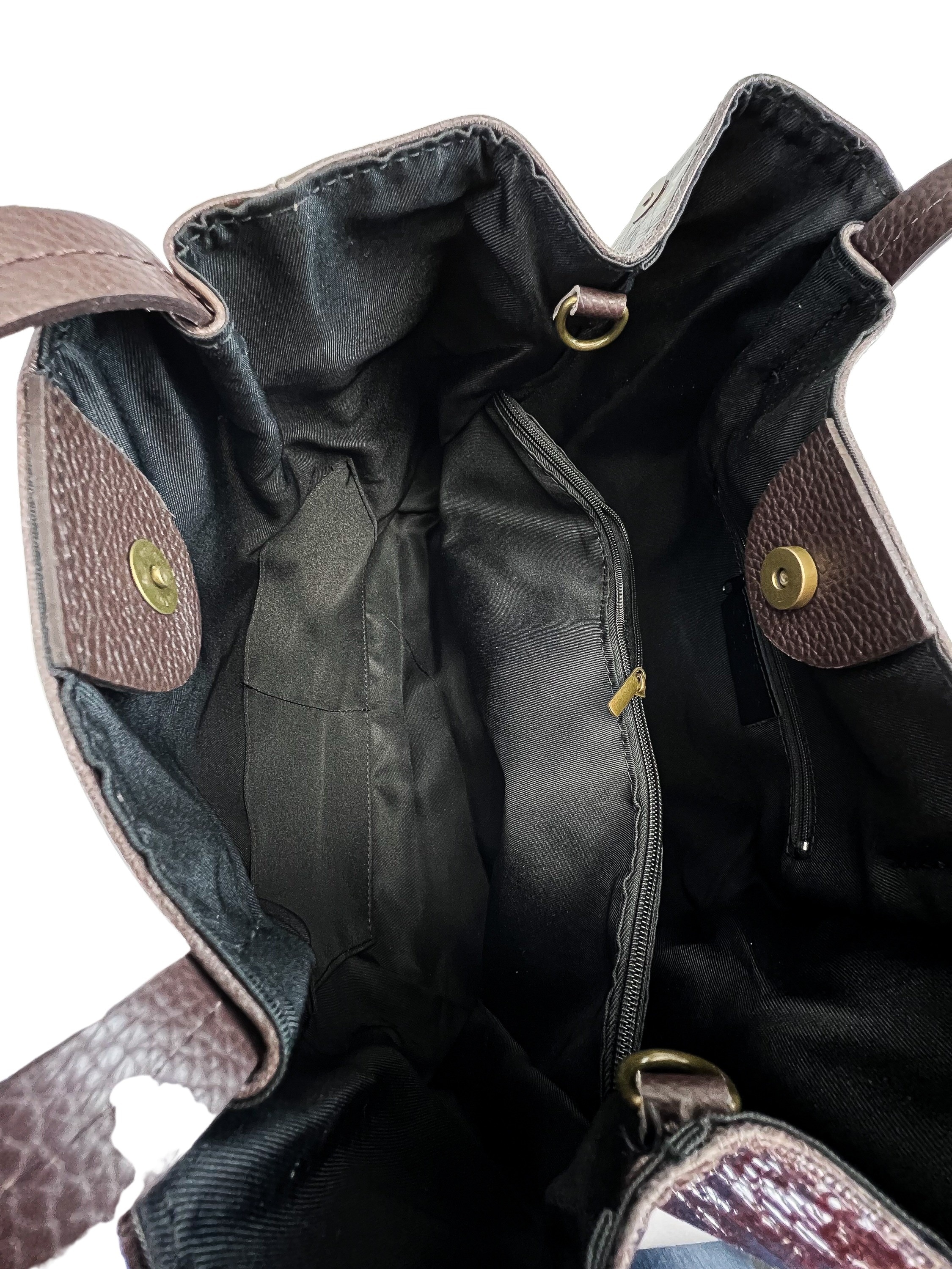 COLLEZIONE ALESSANDRO Schultertasche »Vernice«, große Ledertasche, leicht schimmernd