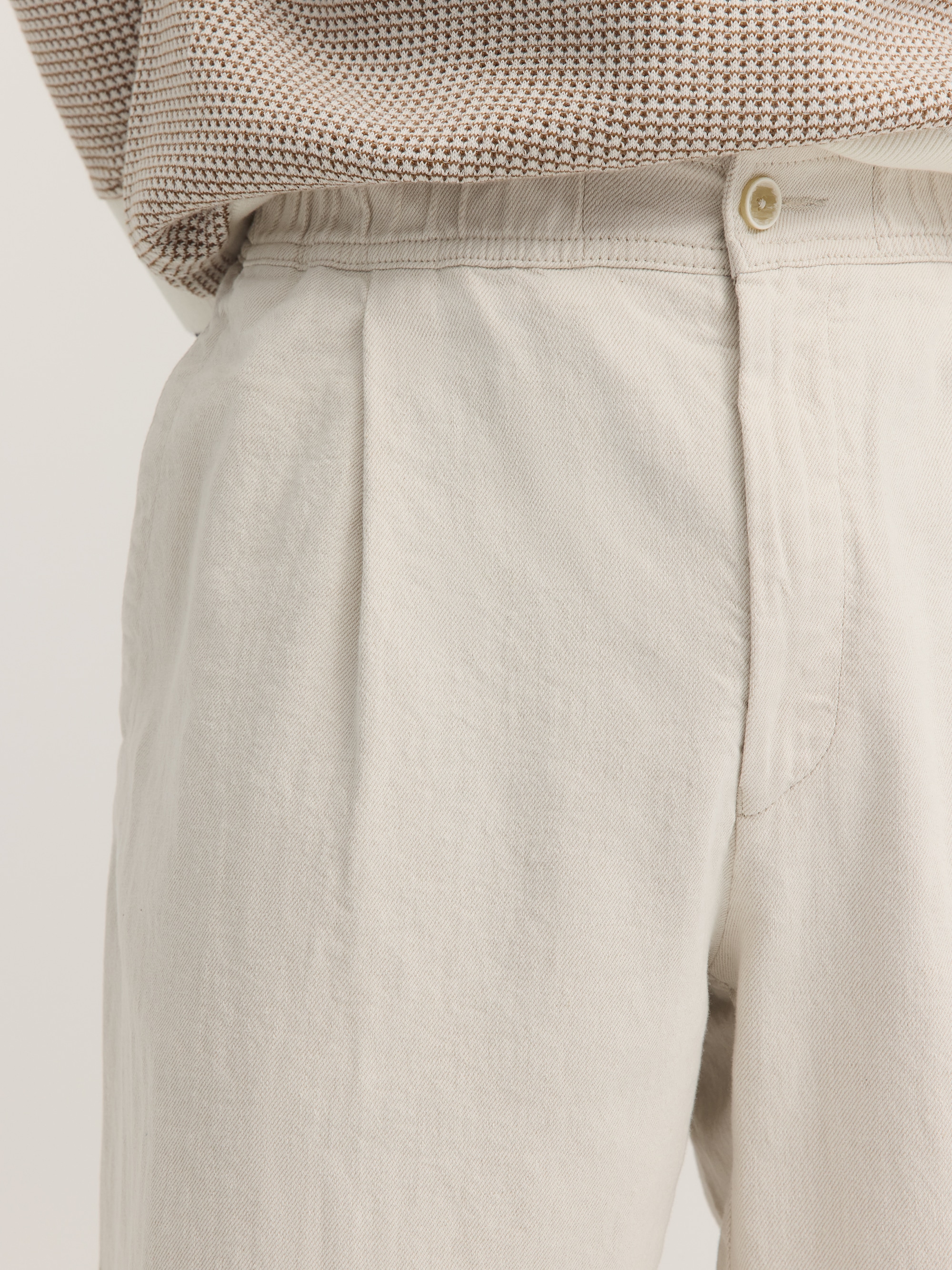 bugatti Bundfaltenhose »Loose Fit«  natural linen mix