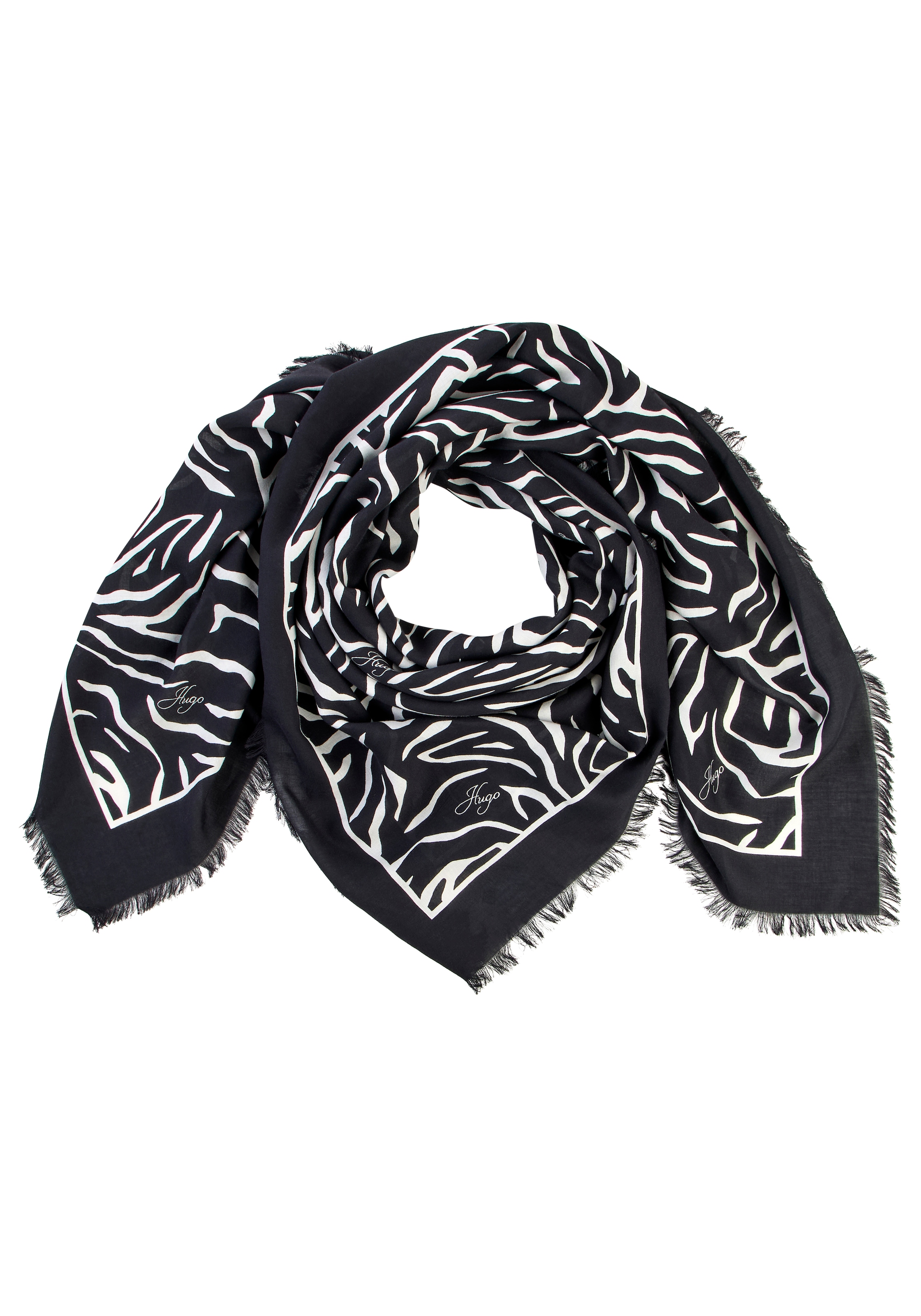 HUGO Schal "Alycia 120*120" mit HUGO-Logodrucken günstig online kaufen