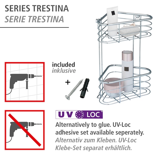 WENKO Badregal »Trestina«, Eckablage, 2 Etagen bestellen | BAUR