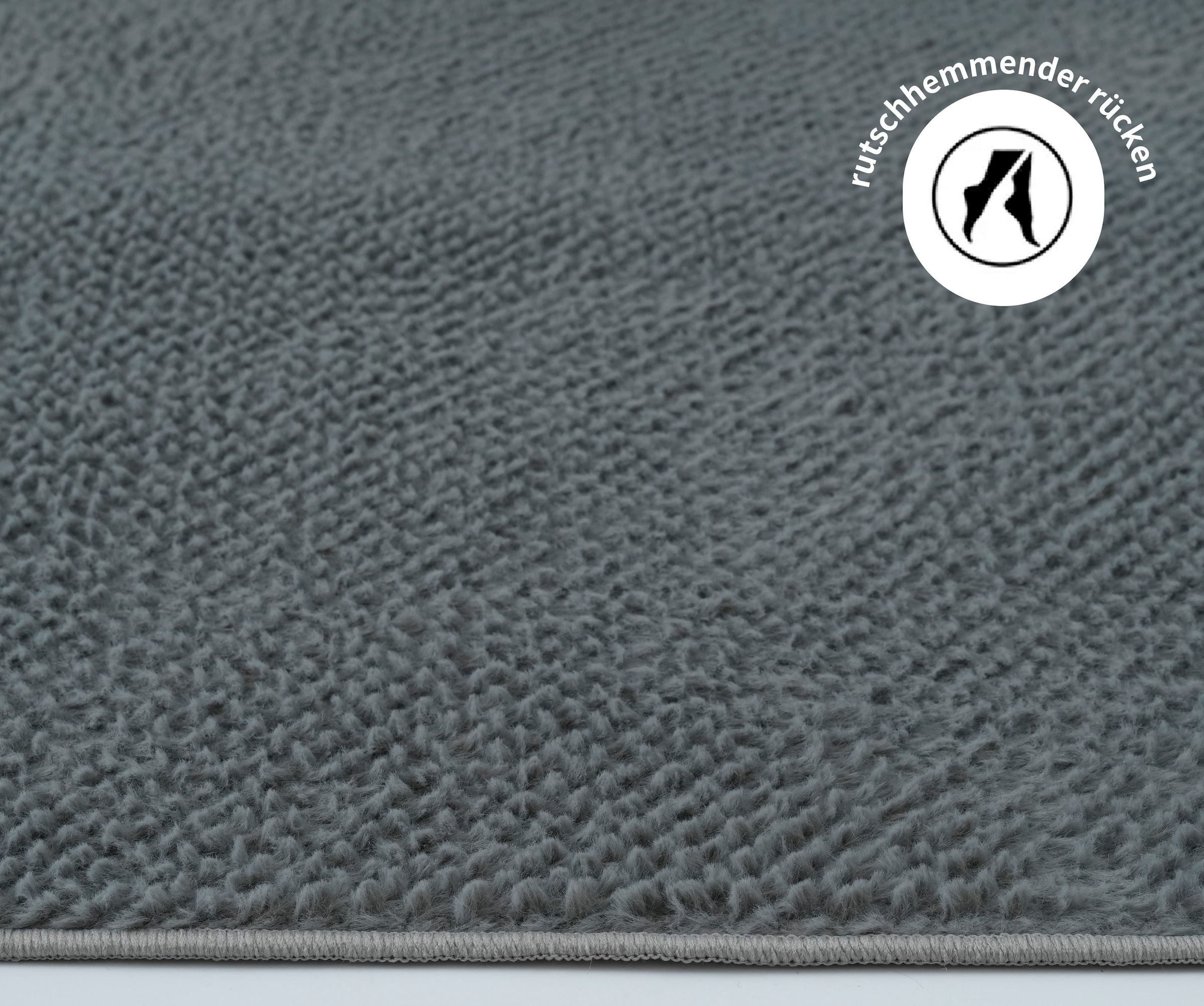 my home Fellteppich »Valeria Rabbit mit Hoch-Tief Effekt, waschbar, Kunstfellteppich« rechteckig 12 mm Höhe Kaninchenfell-Haptik, Uni, weich & kuschelig, Wohnzimmer, Schlafzimmer