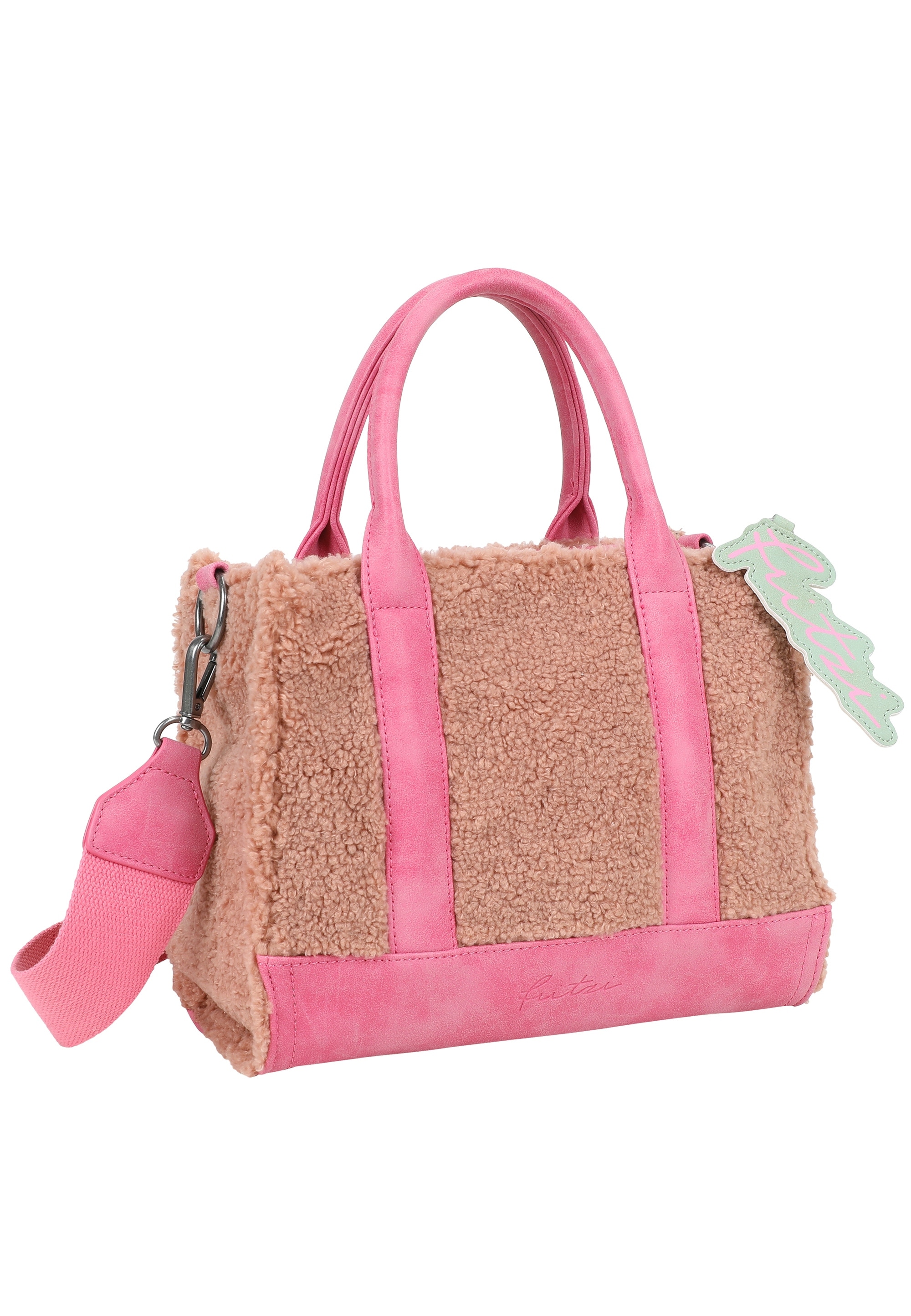 Fritzi aus Preußen Schultertasche »Fritzi Square Limited Teddy«, mit kuschelig-weicher Oberfläche