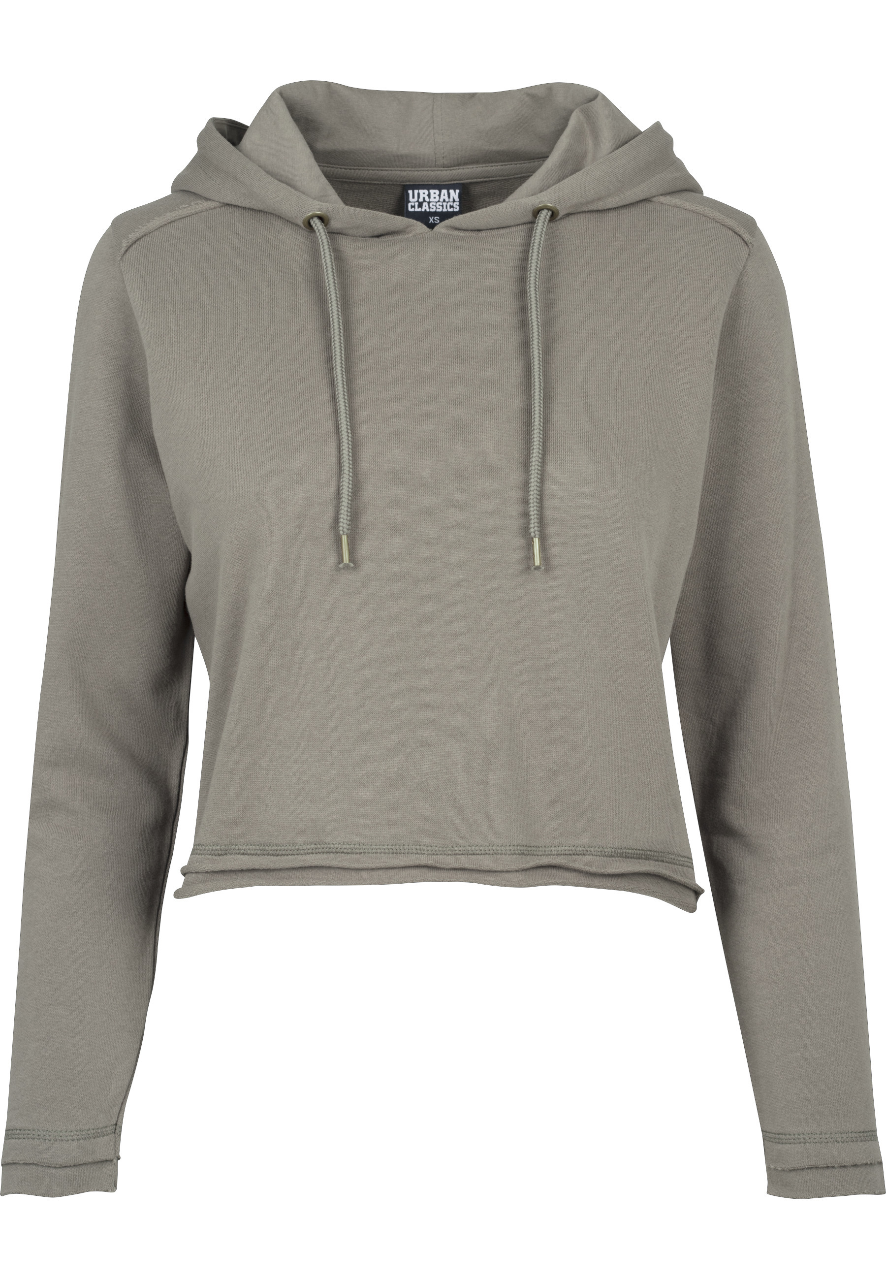URBAN CLASSICS Rundhalspullover "Urban Classics Damen Ladies Cropped Terry Hoody" 1 Stk.