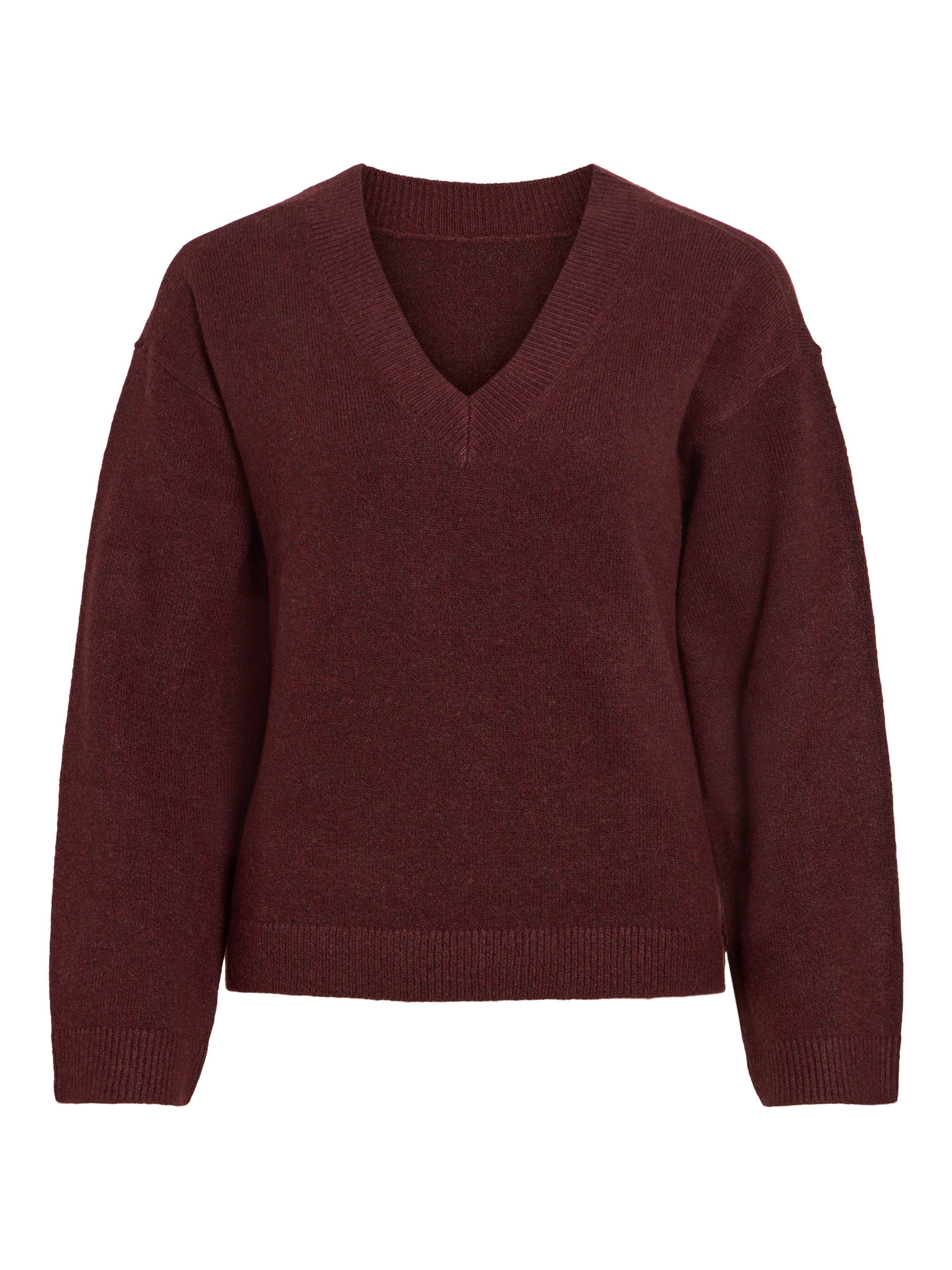 Vila Strickpullover »VILIGA L/S REV V-NECK KNIT TOP - NOOS« Regular Fit, aus Materialmix mit elastischen Eigenschaften