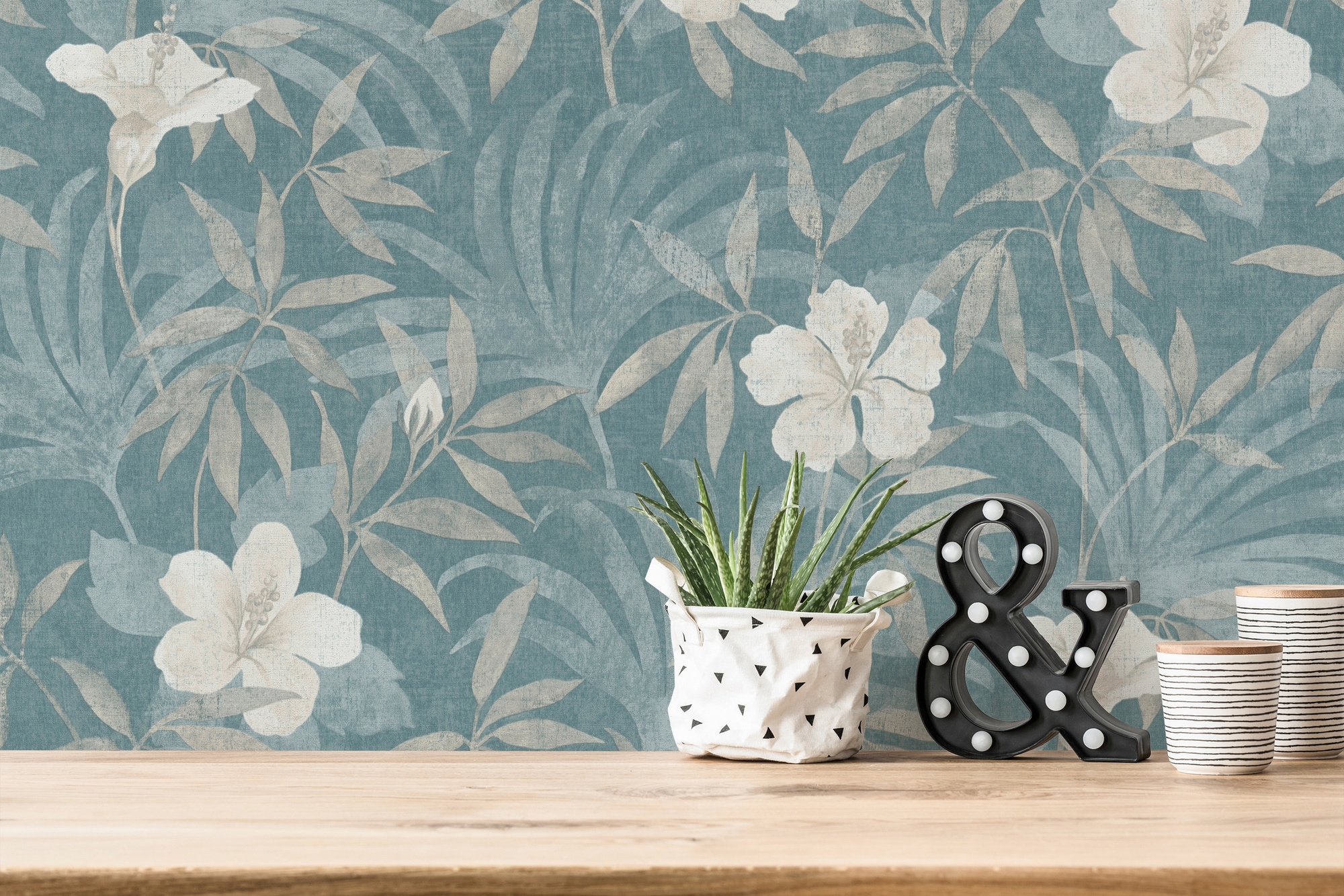 A.S. Création Vliestapete »Cuba«, floral-botanisch-tropisch, Dschungeltapete Tapete Blumen Tapeten Wohnzimmer Schlafzimmer Küche