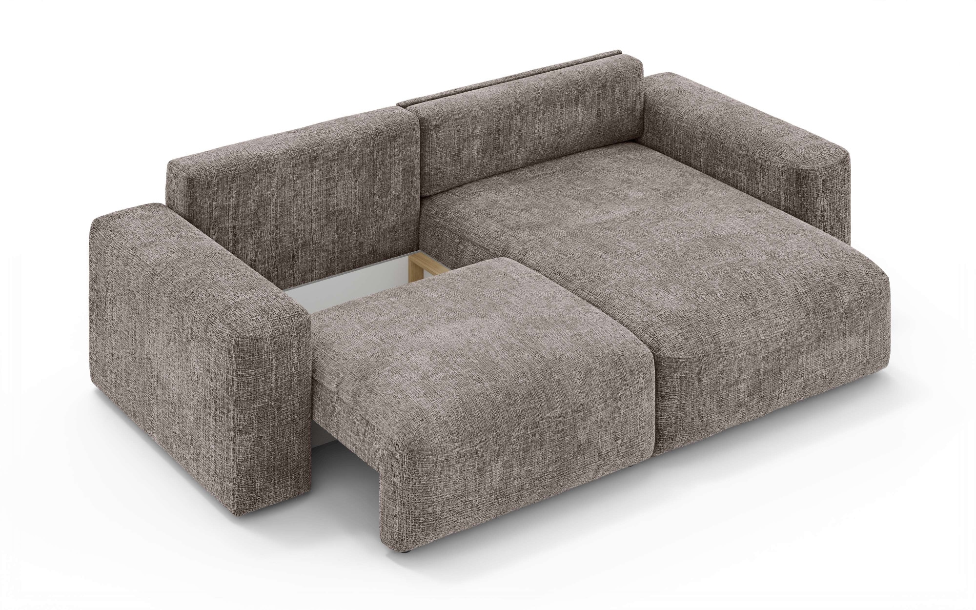 OTTO home Ecksofa »MATTS Schlafsofa mit Bettkasten, Maße B/T/H: 265/159/89 cm«, L-Form mit Recamiere rechts oder links, hoher Sitzkomfort