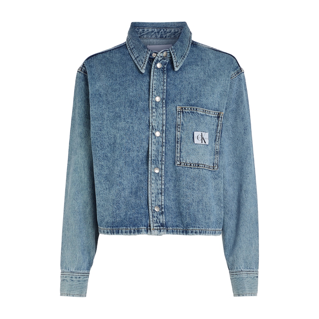 Calvin Klein Jeans Jeansbluse »CROPPED DAD DENIM SHIRT«