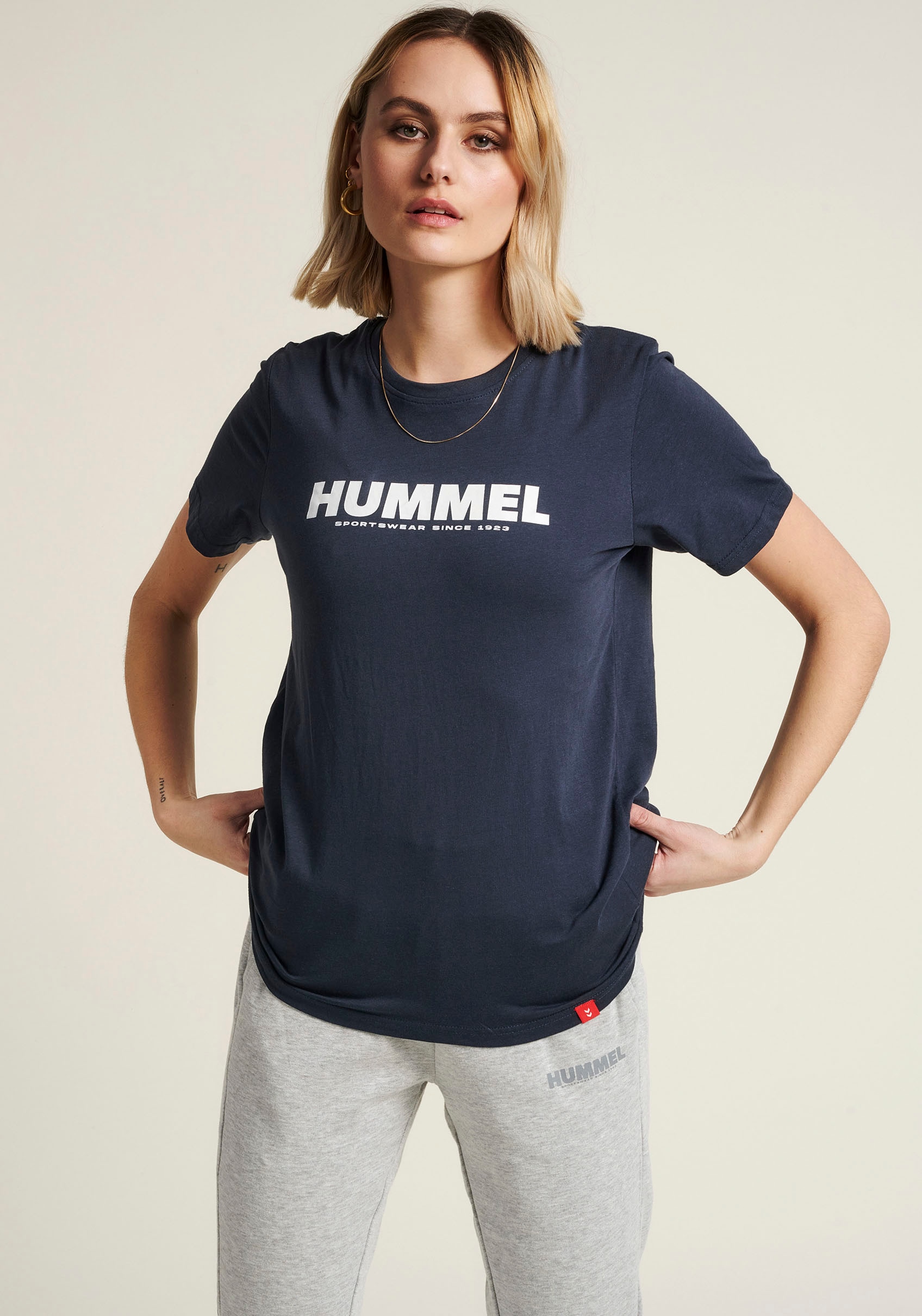 hummel T-Shirt, mit Logo Print