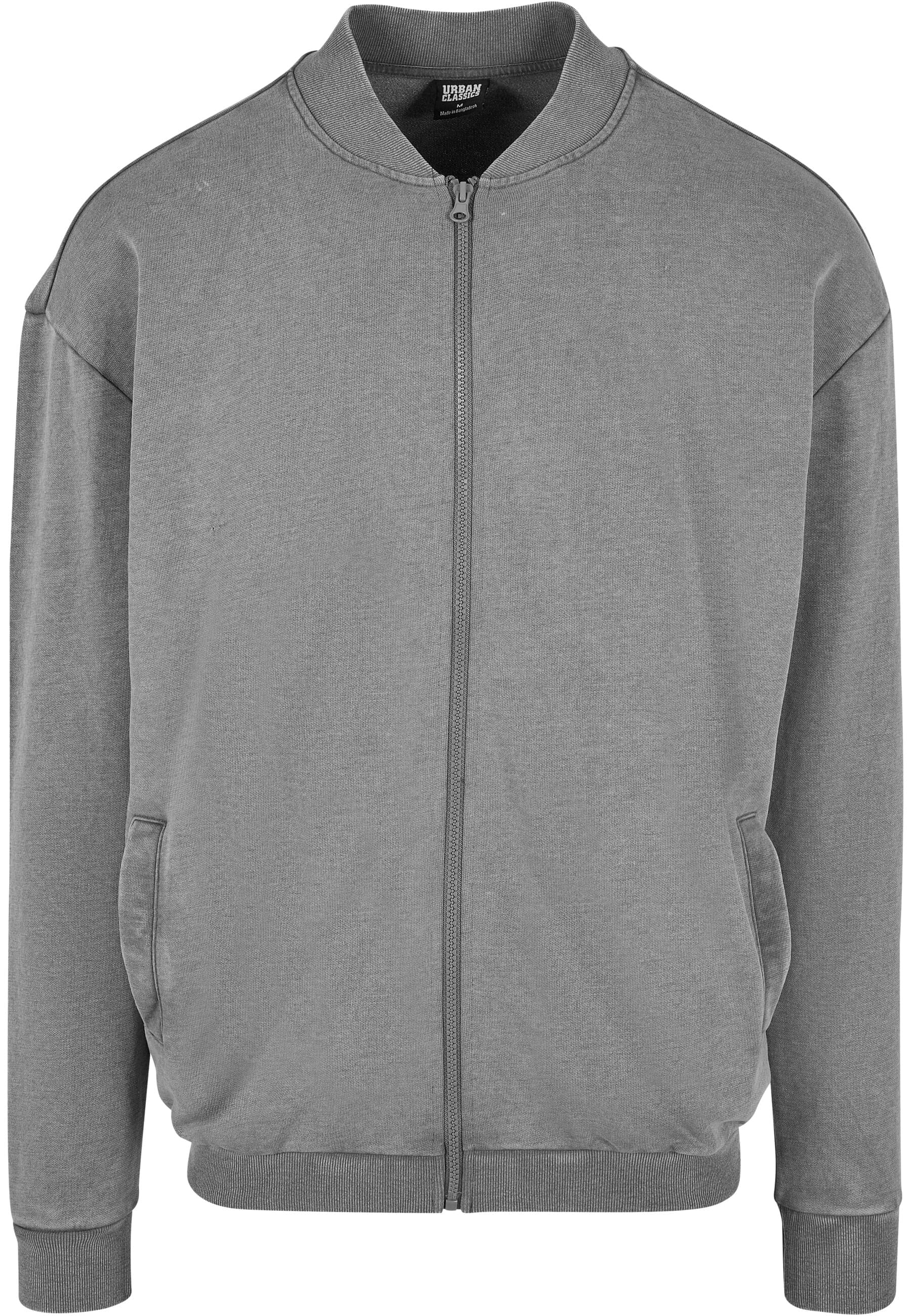 URBAN CLASSICS Bomberjacke "Urban Classics Herren Washed Sweat Bomber", (1 St.), ohne Kapuze