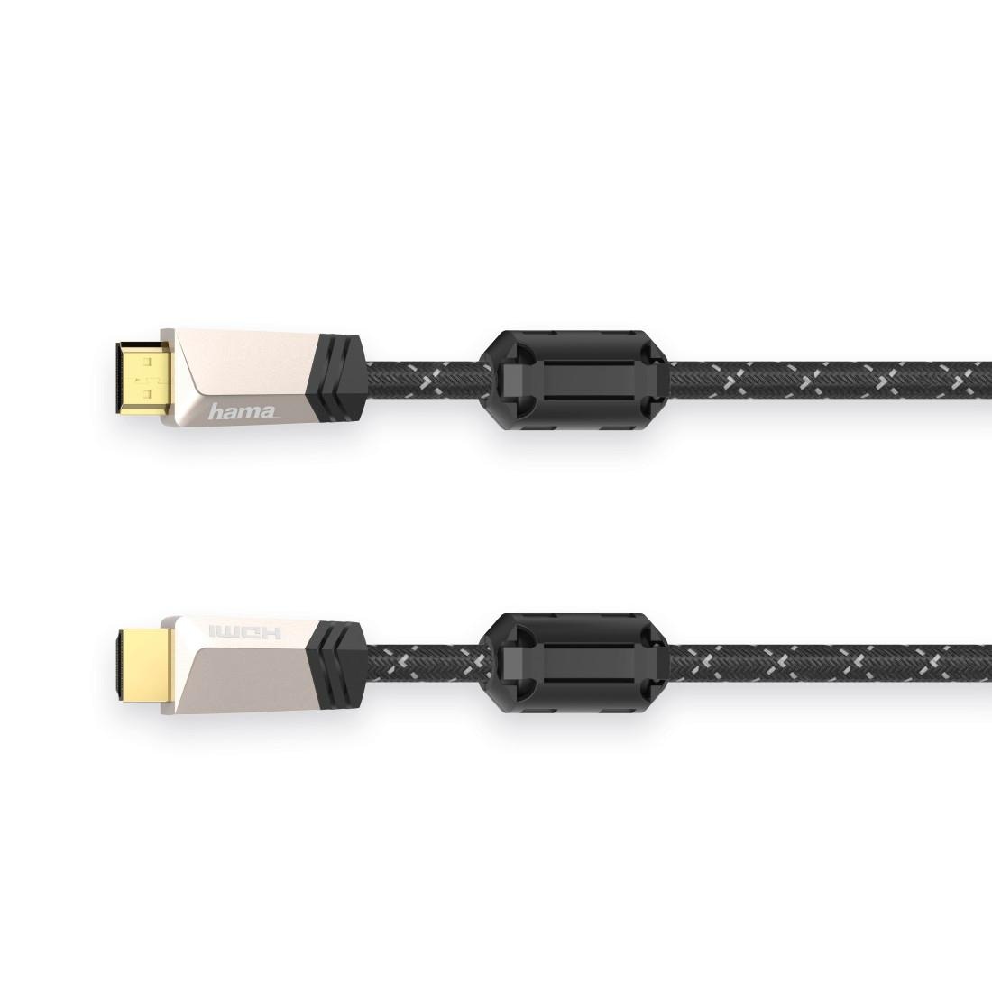 Hama HDMI-Kabel »Premium HDMI™-Kabel mit Ethernet, Stecker - Stecker 1,5 m«, HDMI, 150 cm, Metall Kabel Ferrit